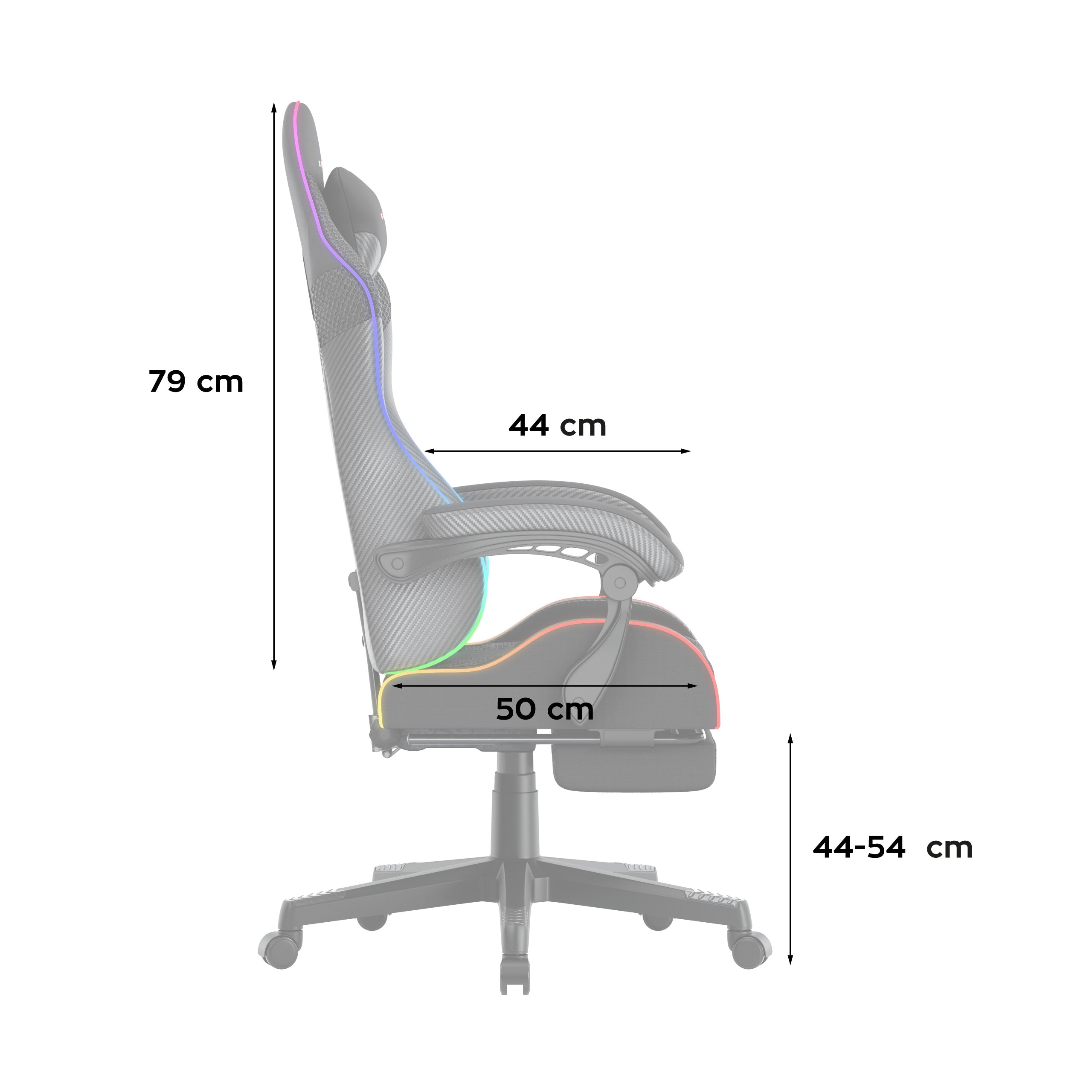 Huzaro Force 4.7 RGB tinklelio žaidimų kėdė