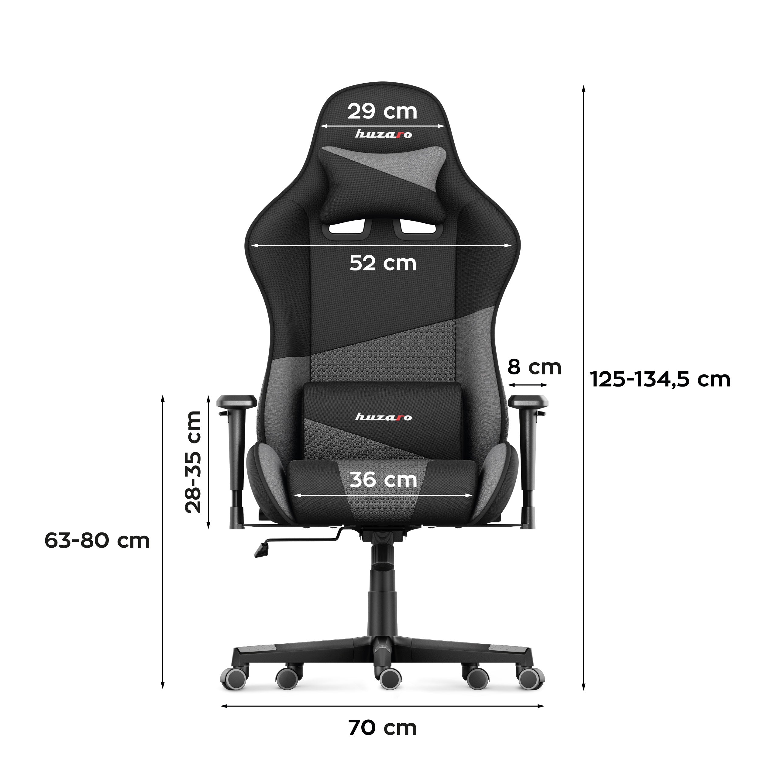 Huzaro Force 6.2 Grey Mesh žaidimų kėdė