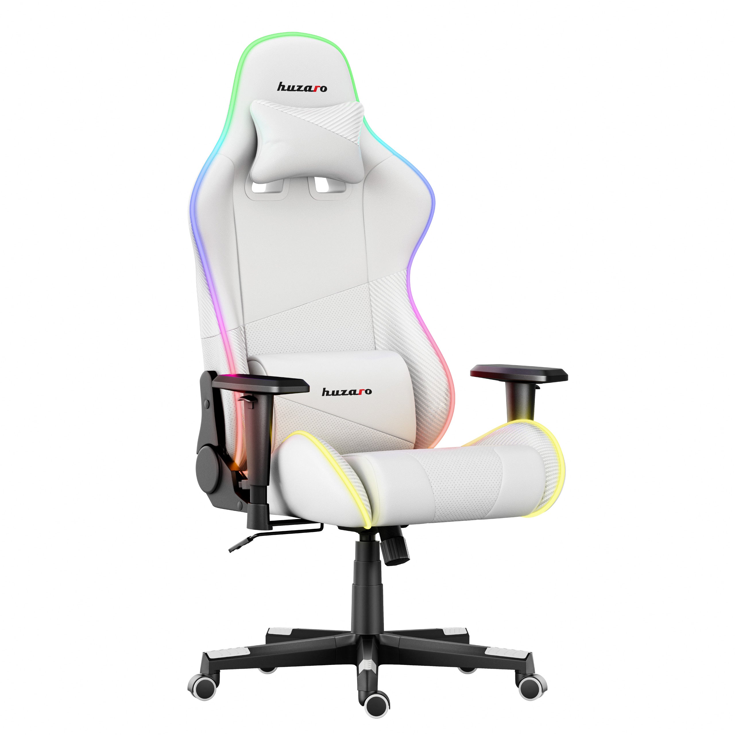 Huzaro Force 6.2 White RGB LED žaidimų kėdė