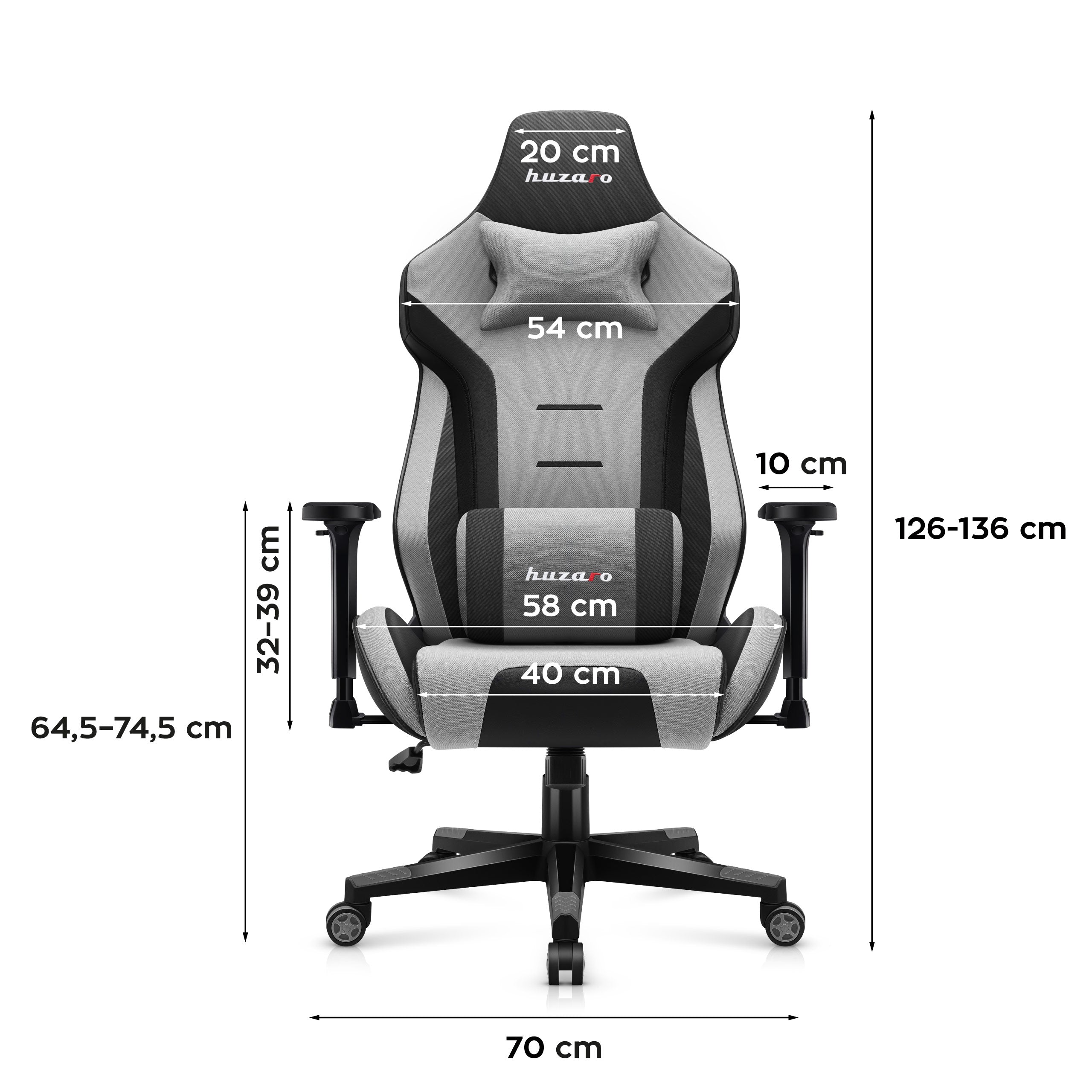 Huzaro Force 7.6 Grey žaidimų kėdė