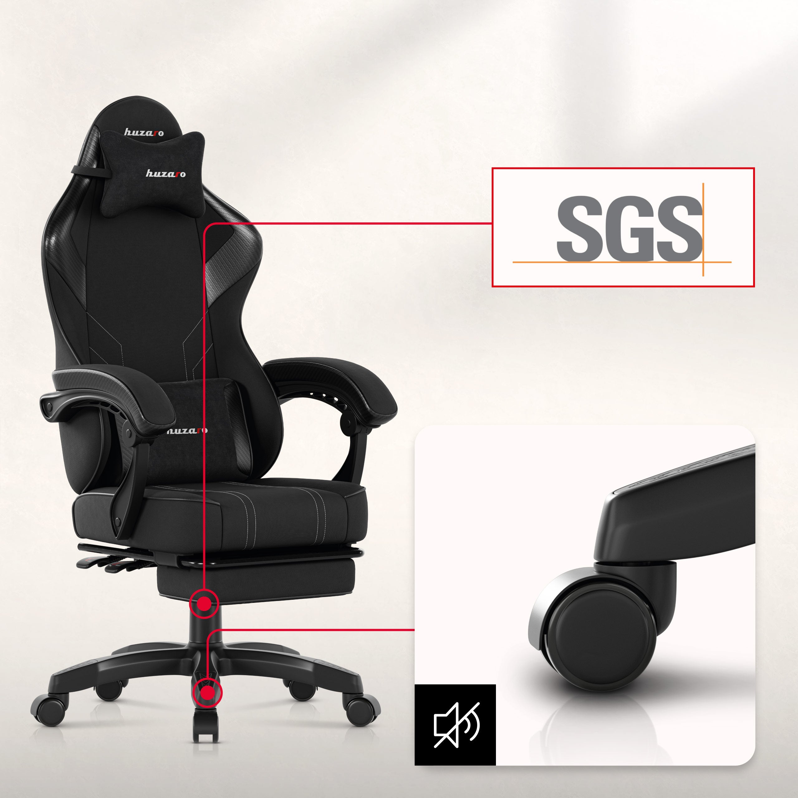Huzaro Force 3.7 Carbon Black Žaidimų kėdė