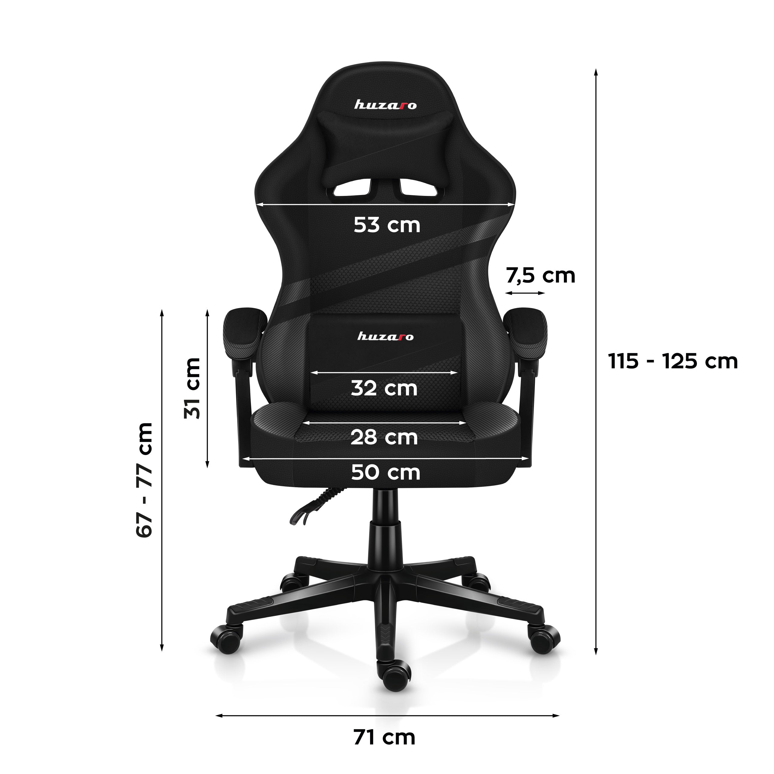 Huzaro Force 4.4 Carbon žaidimų KĖDĖ
