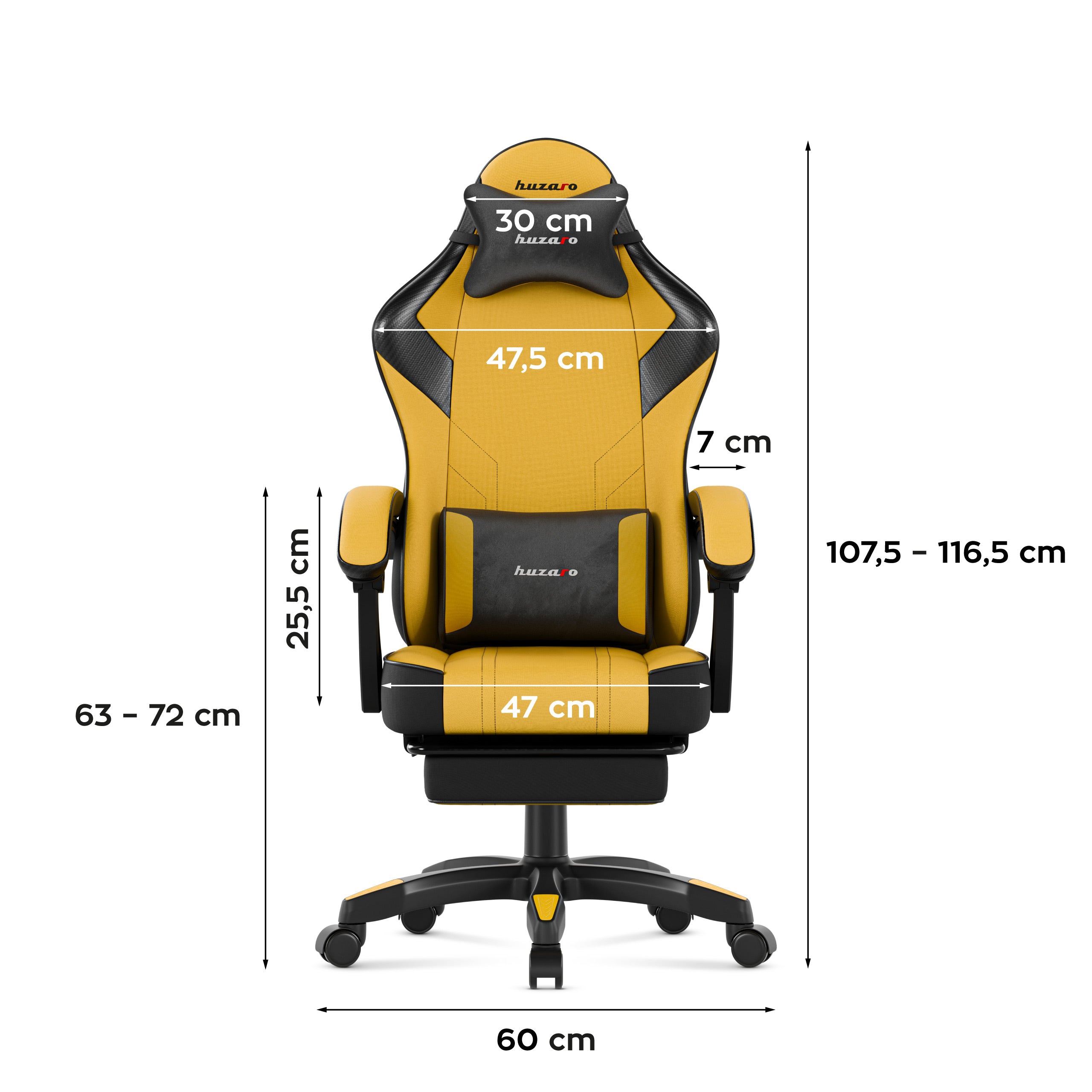Huzaro Force 3.7 Yellow Žaidimų kėdė