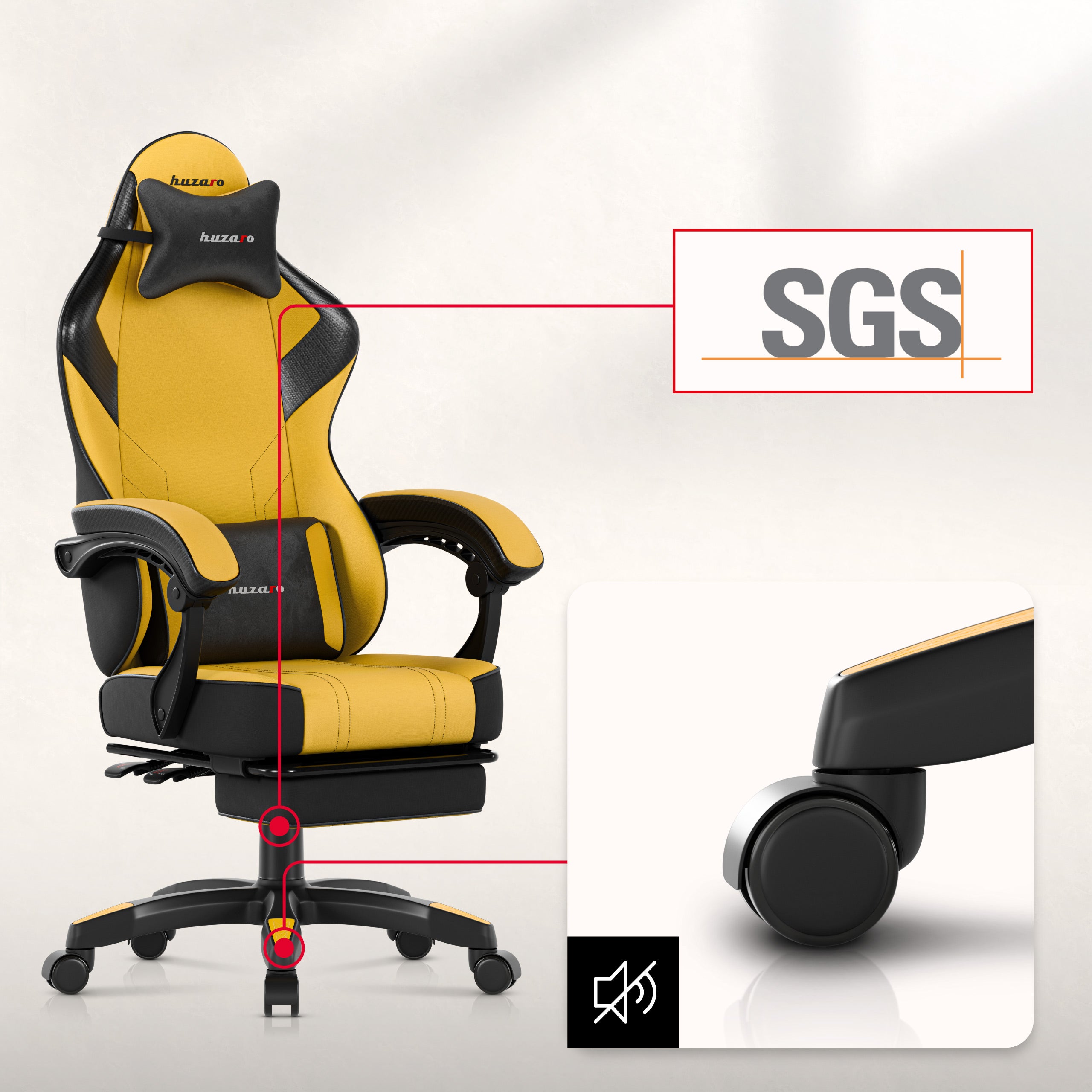 Huzaro Force 3.7 Yellow Žaidimų kėdė