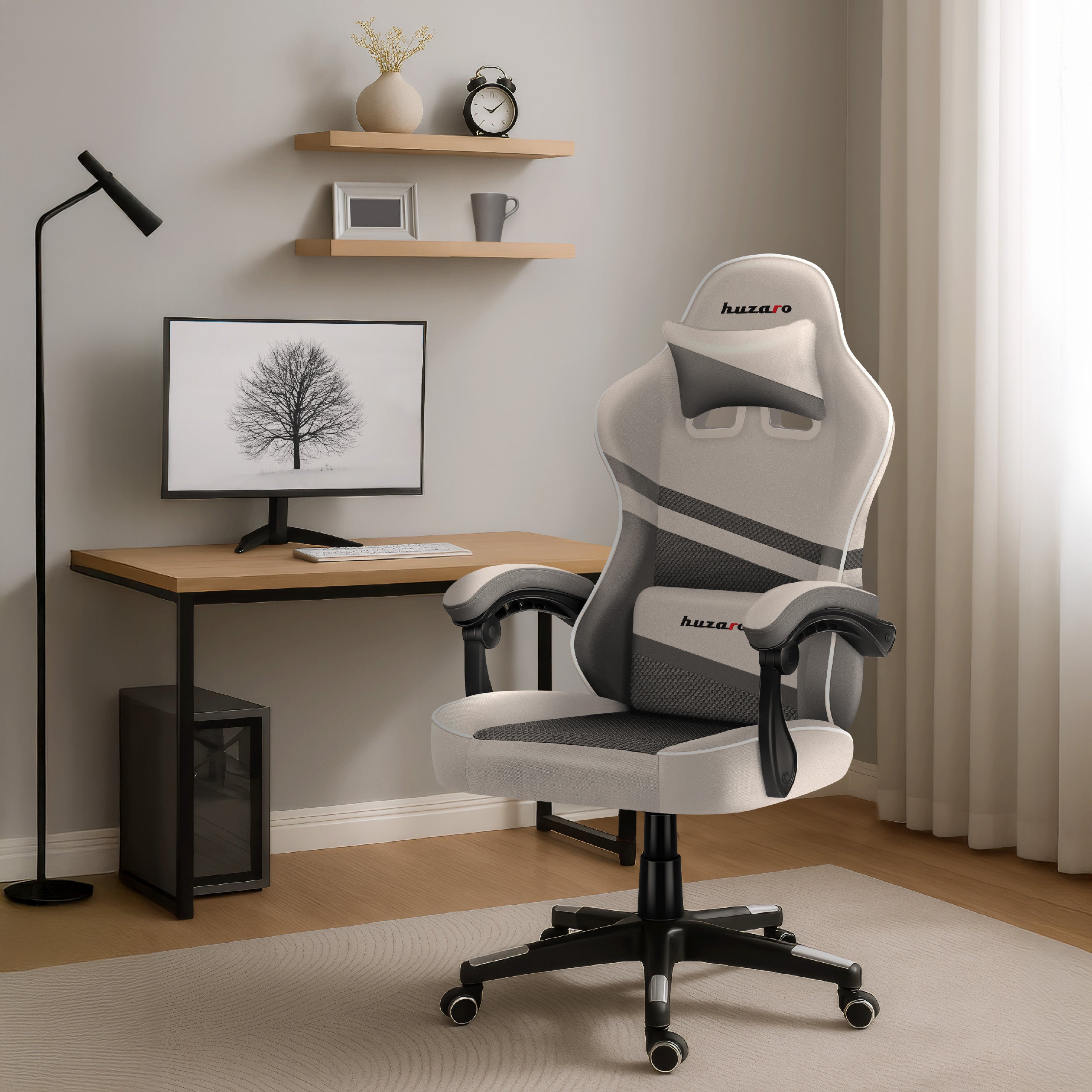 Huzaro Force 4.4 White Mesh žaidimų kėdė
