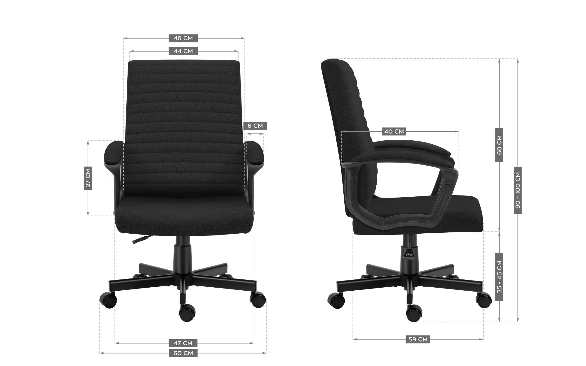 Mark Adler Boss 2.5 juoda biuro kėdė