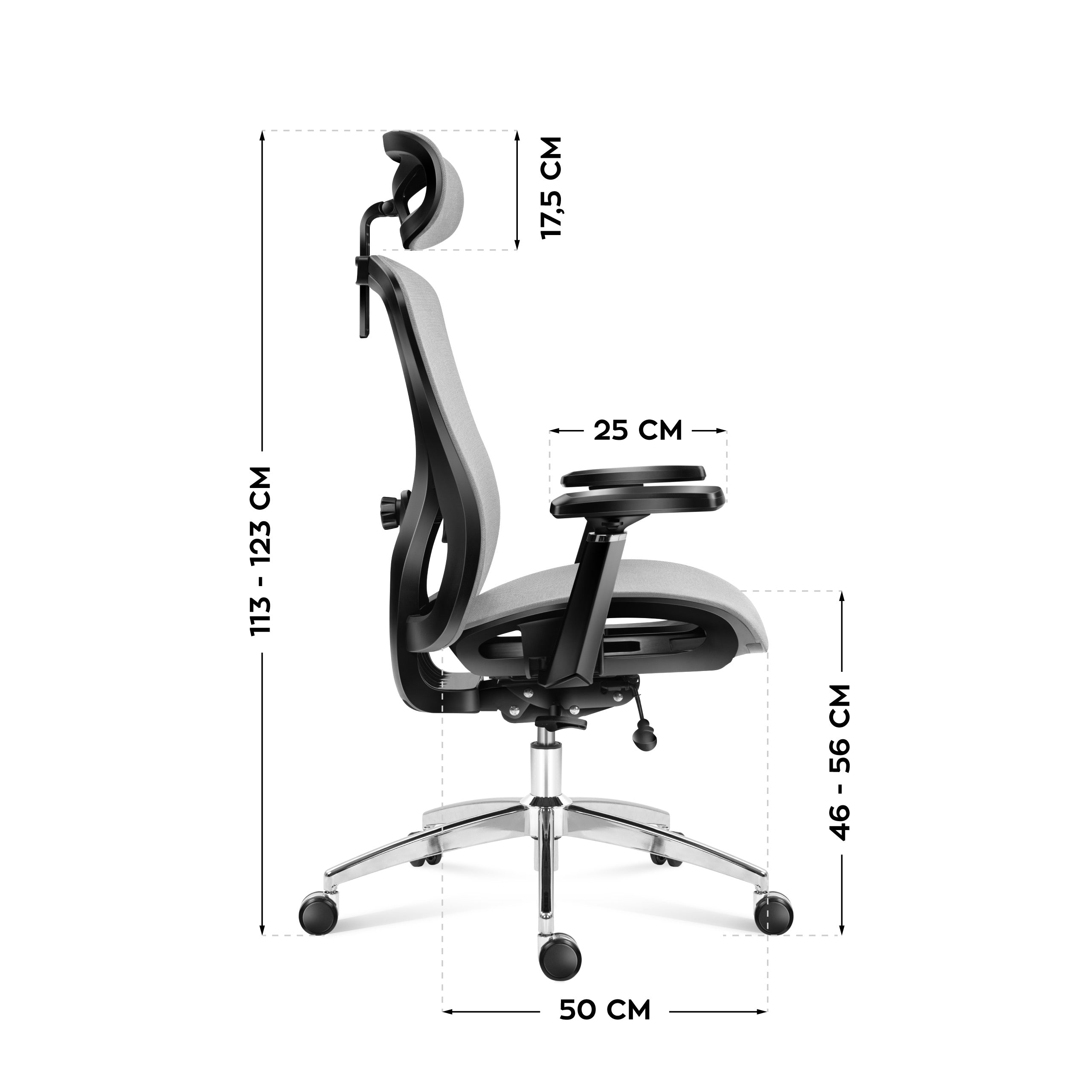 Biuro kėdė Expert 5.3 Grey Mesh