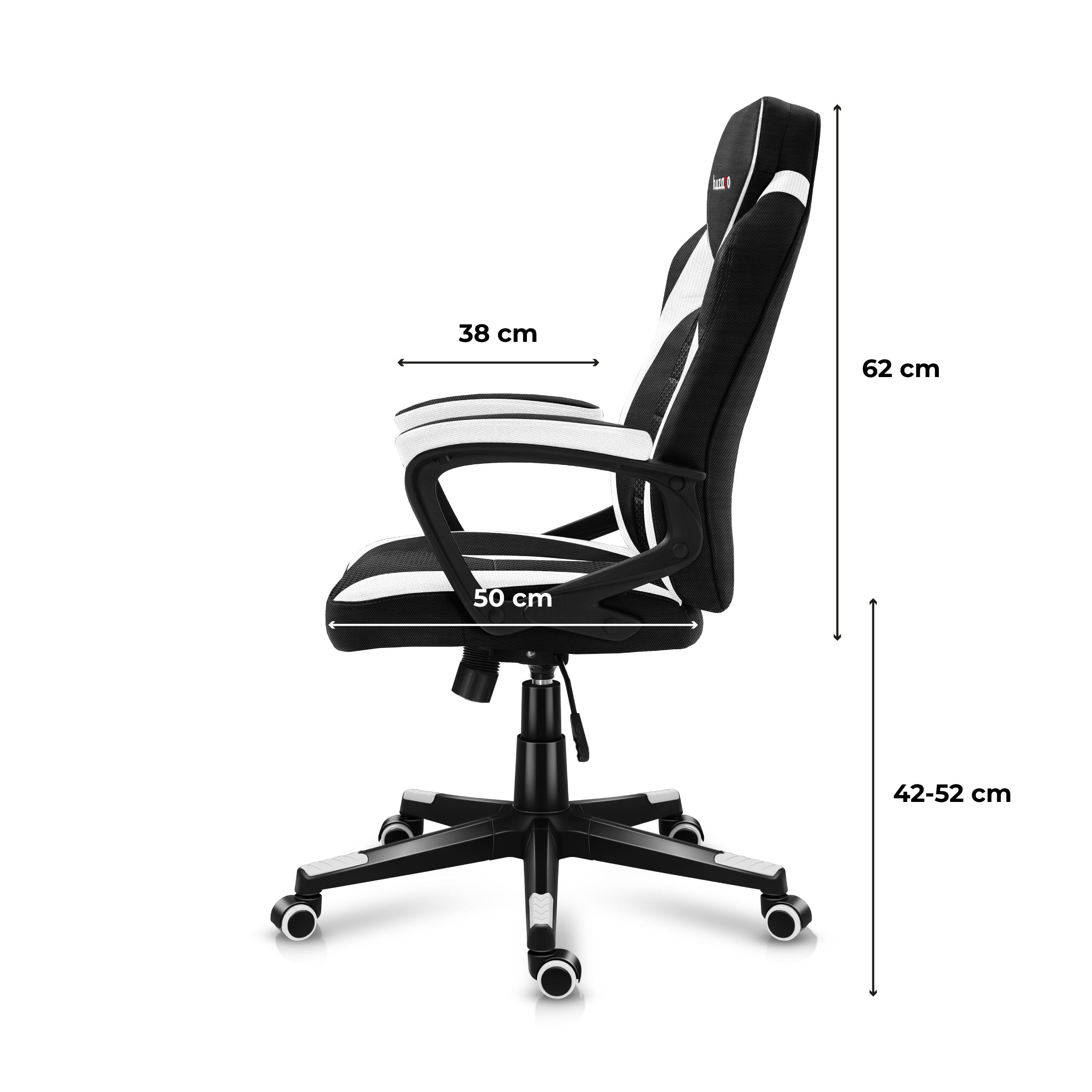 Huzaro Force 2.5 White Mesh žaidimų kėdė
