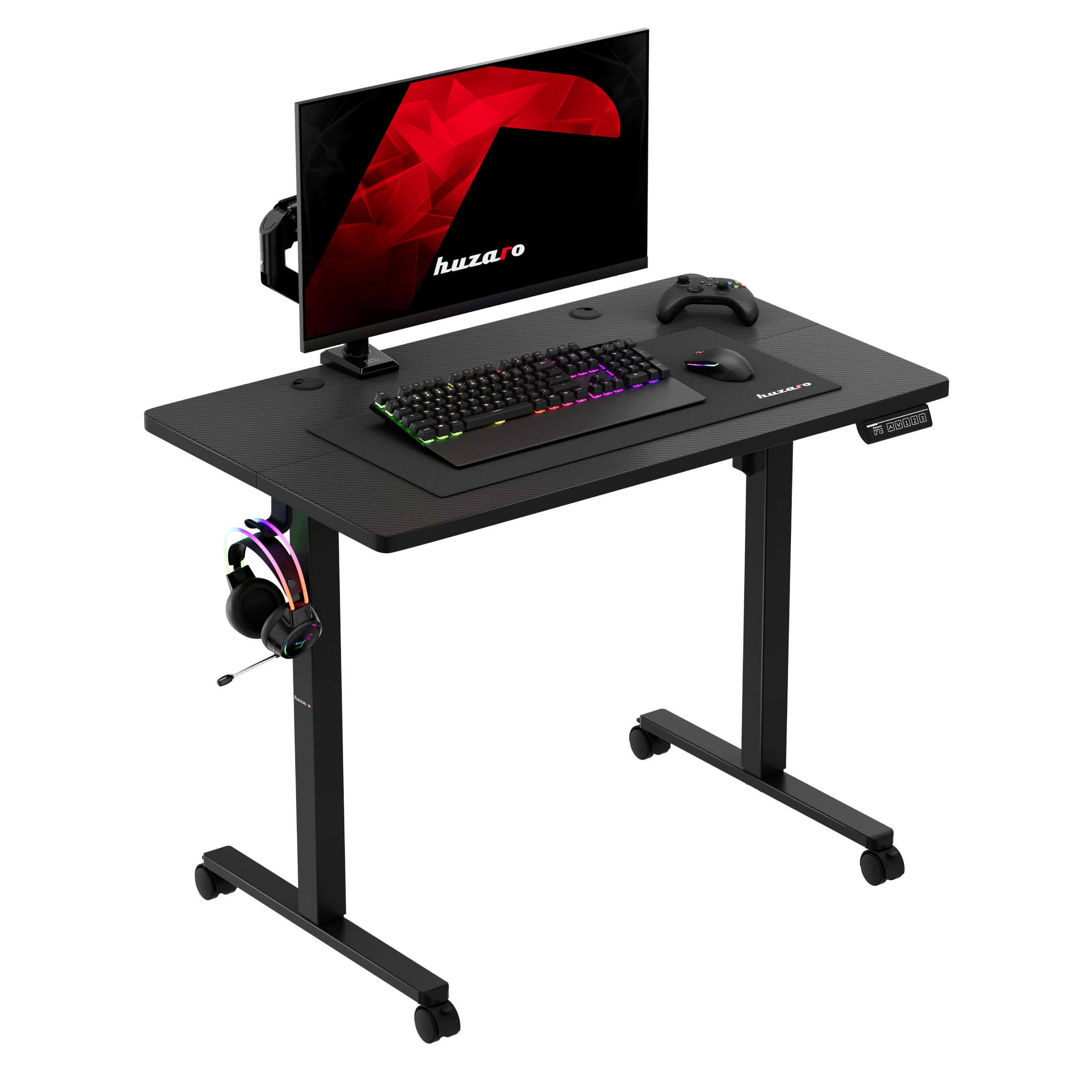 Elektrinis reguliuojamo aukščio stalas su ratukais Huzaro Hero 7.8 Black