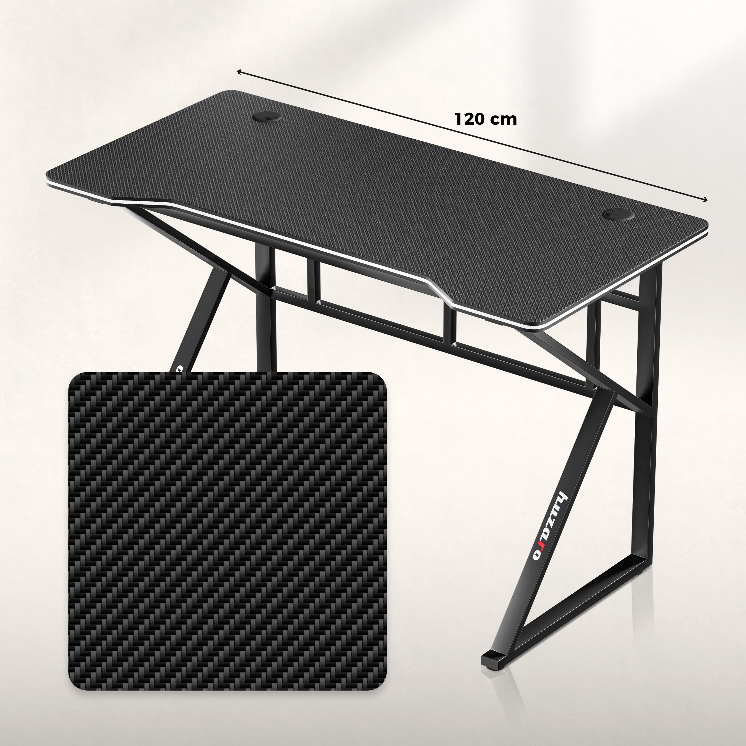 Huzaro Hero 1.6 juodas žaidimų stalas