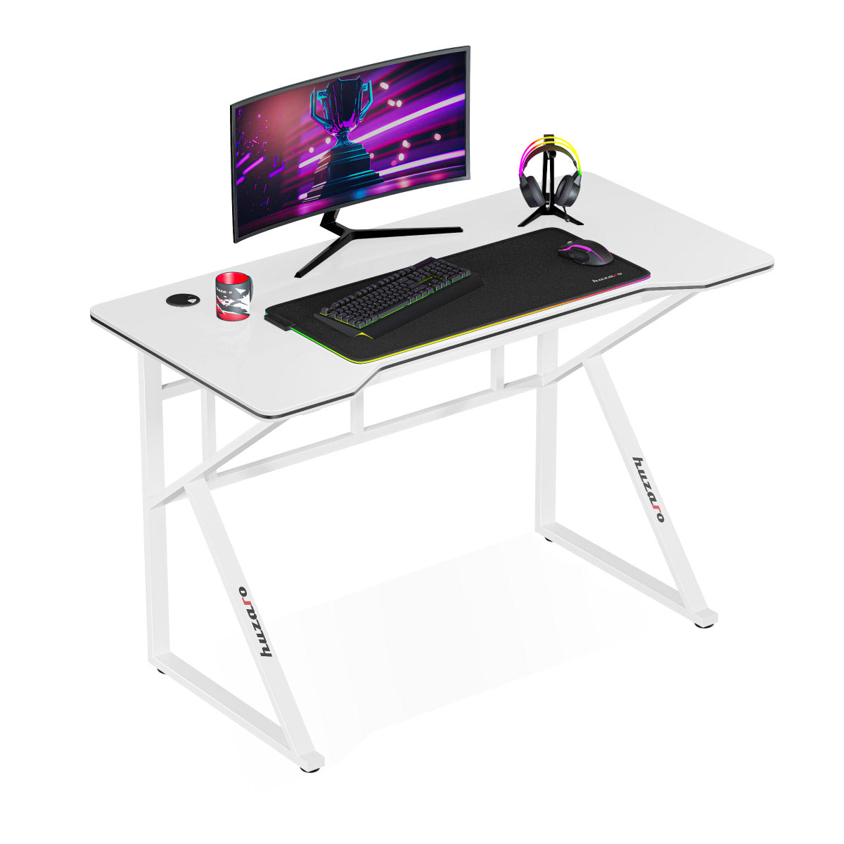 Huzaro Hero 1.6 baltas žaidimų stalas