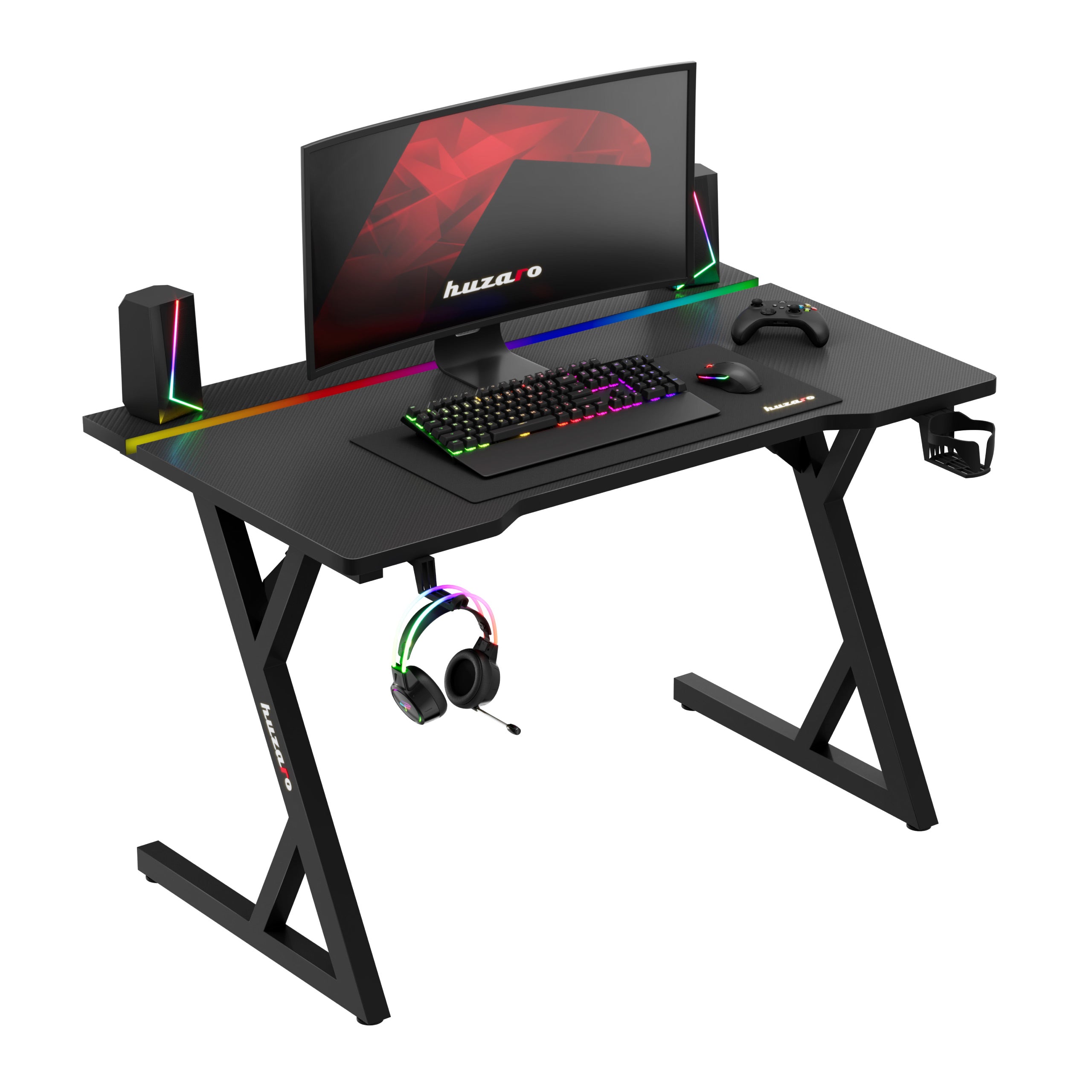 Žaidimų stalas su LED apšvietimu Hero 2.4 RGB Black