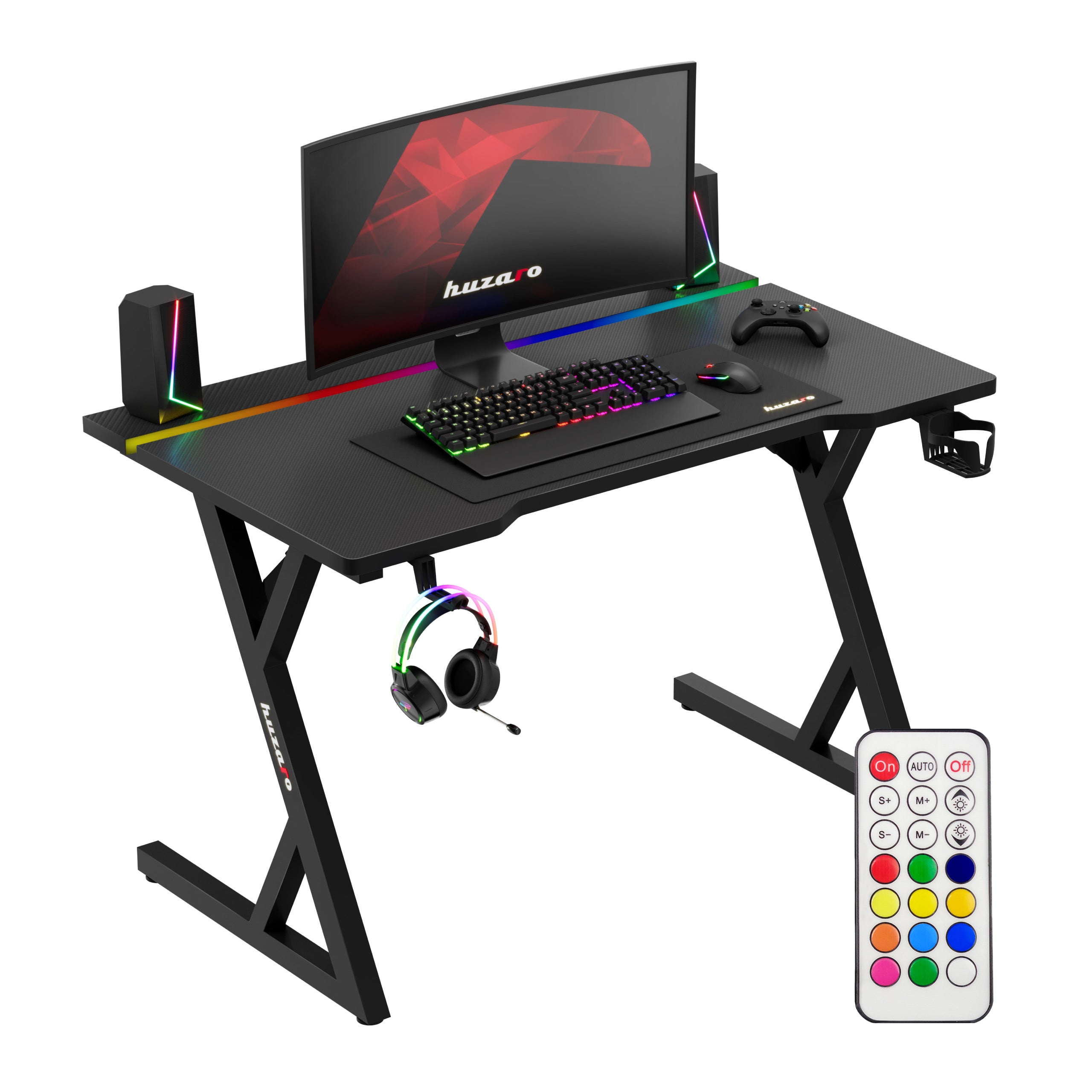 Žaidimų stalas su LED apšvietimu Hero 2.4 RGB Black