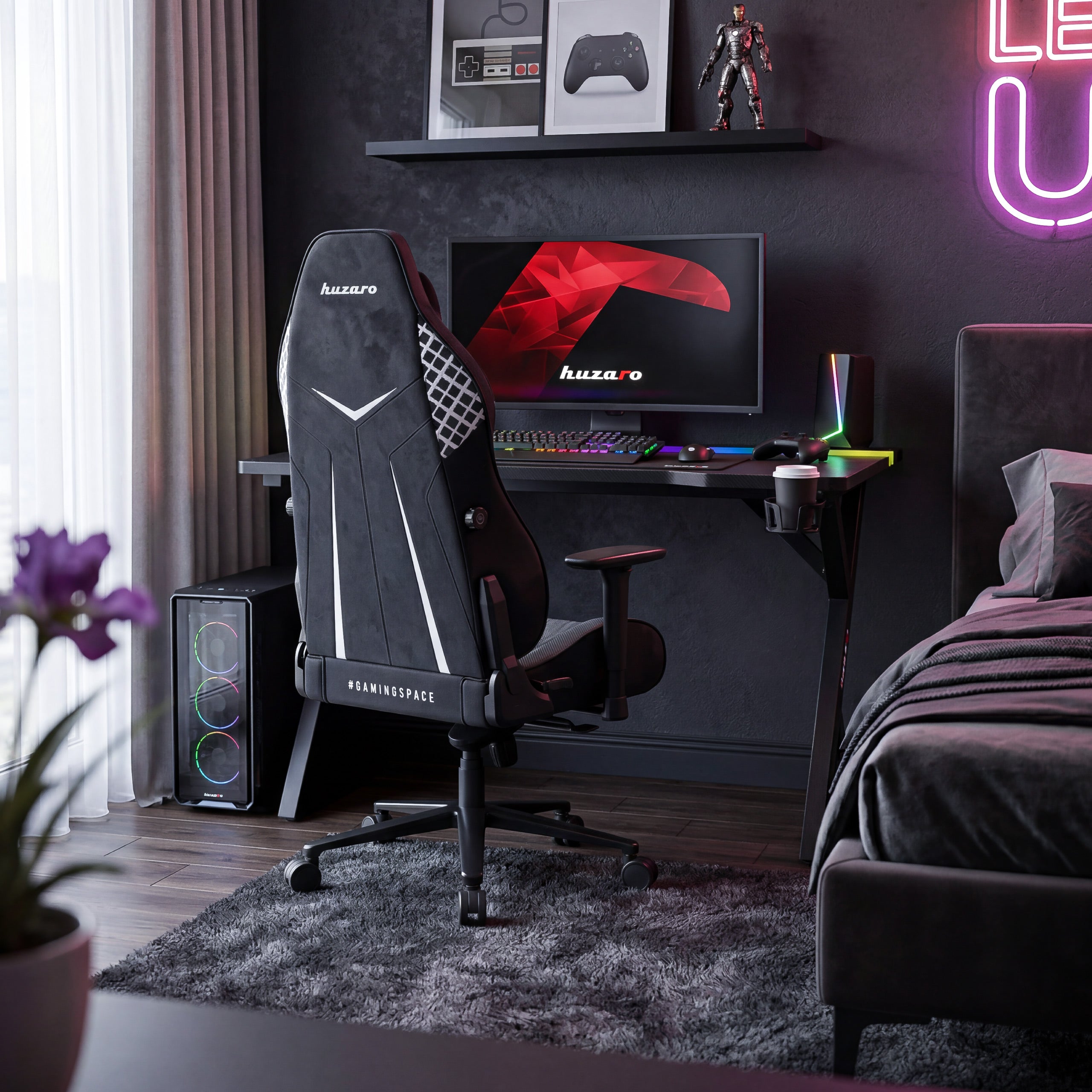 Žaidimų stalas su LED apšvietimu Hero 2.4 RGB Black