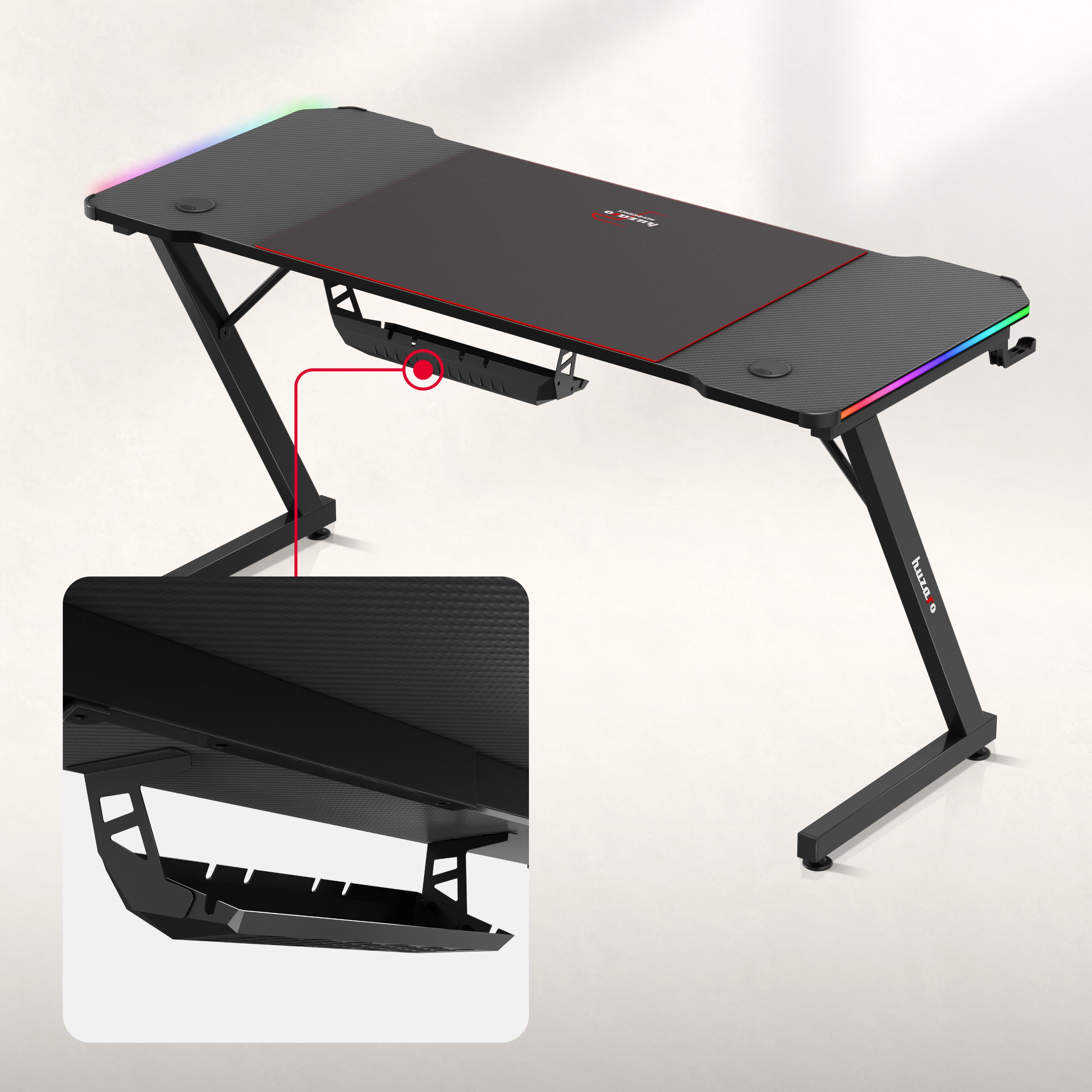 Huzaro Hero 3.3 RGB žaidimų stalas