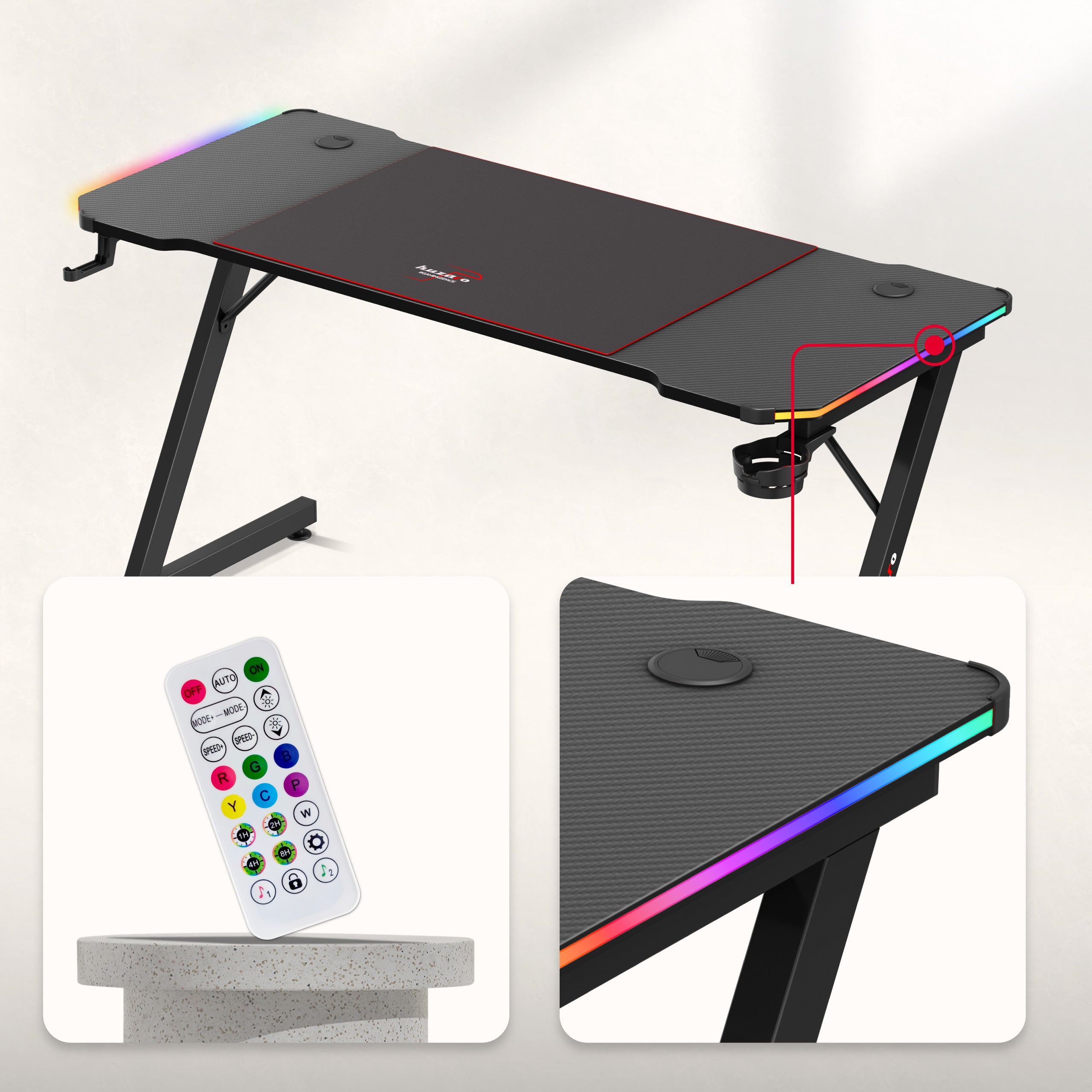 Huzaro Hero 3.3 RGB žaidimų stalas