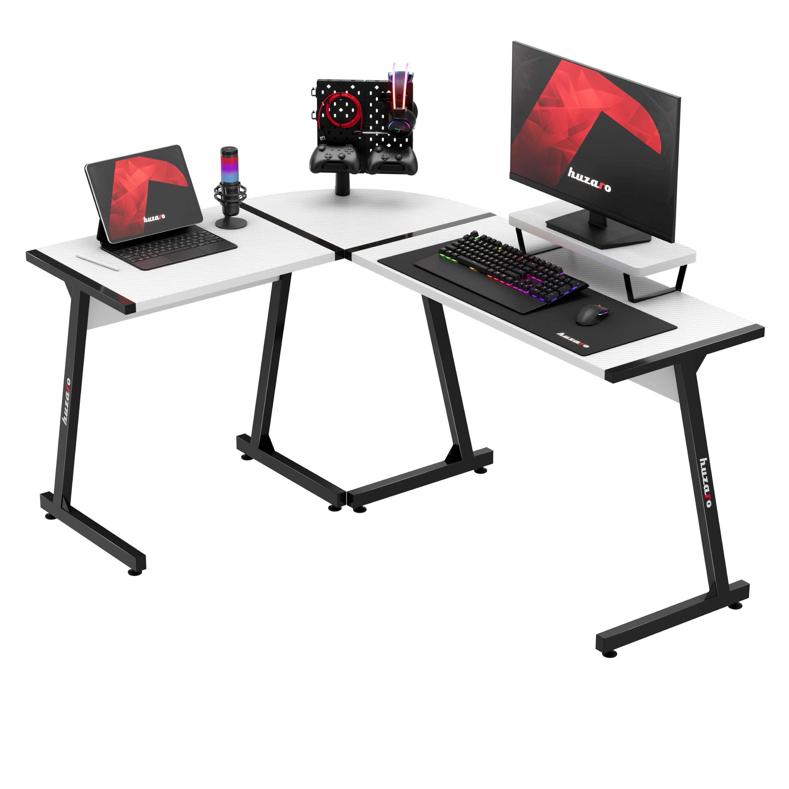 Huzaro Hero 6.0 baltas žaidimų stalas