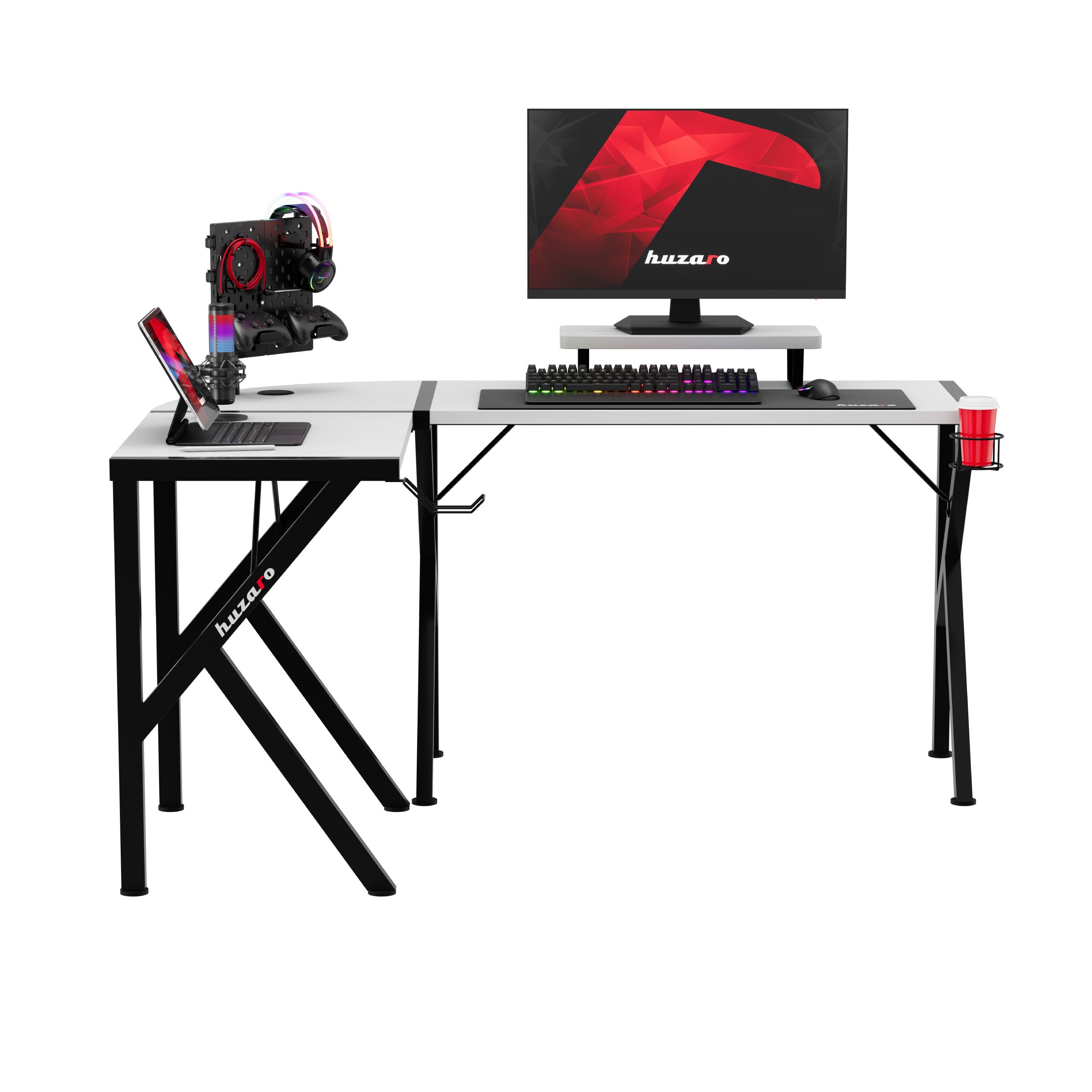 Huzaro Hero 6.3 White žaidimų stalas