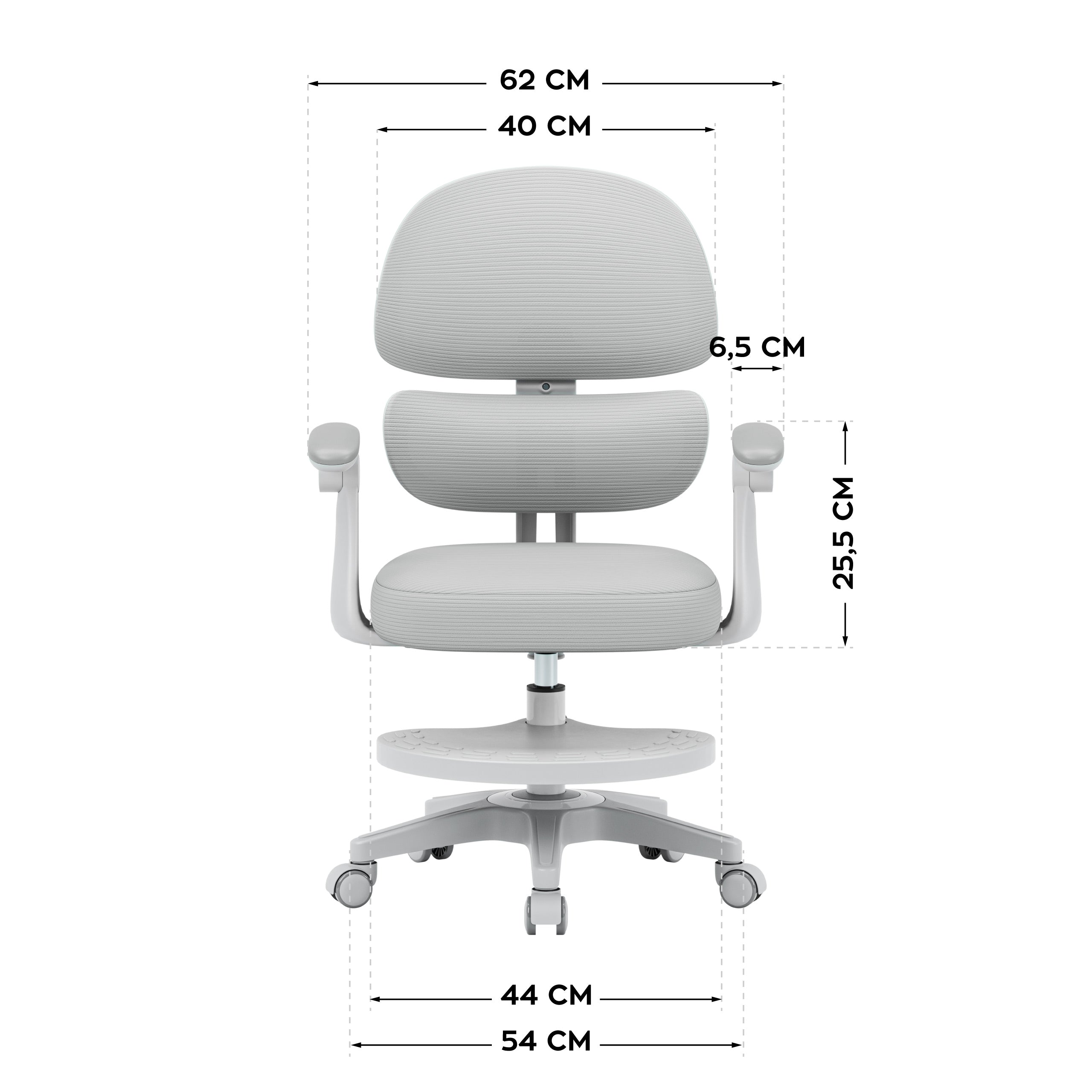 "Mark Adler Junior 4.4 Grey" ergonominė vaikiška kėdutė