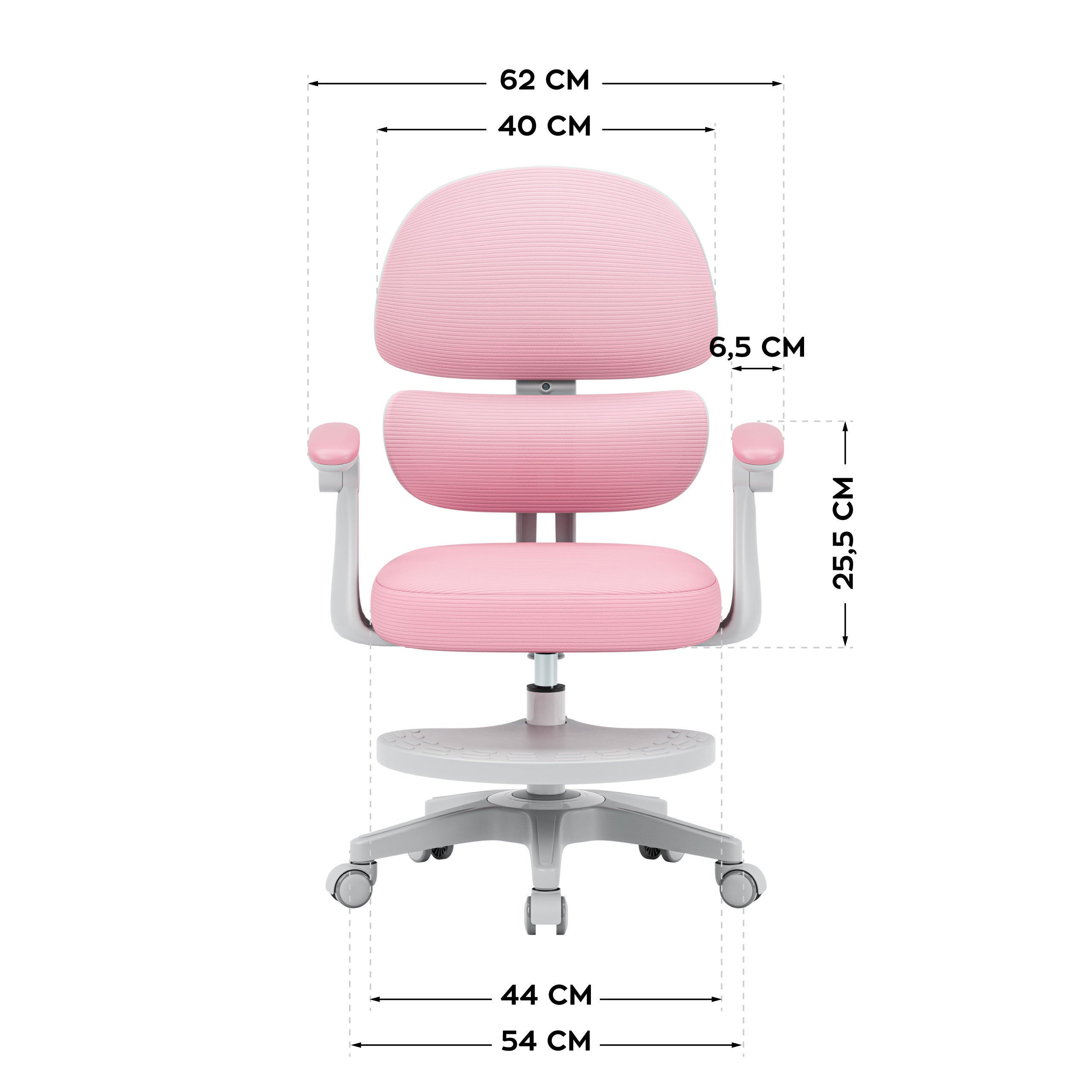 "Mark Adler Junior 4.4 Pink" rožinė vaikiška ergonominė kėdutė