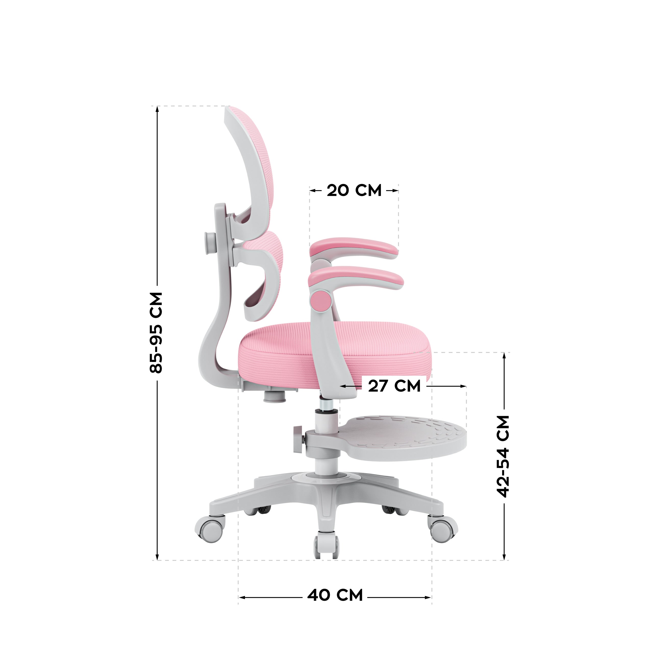 "Mark Adler Junior 4.4 Pink" rožinė vaikiška ergonominė kėdutė