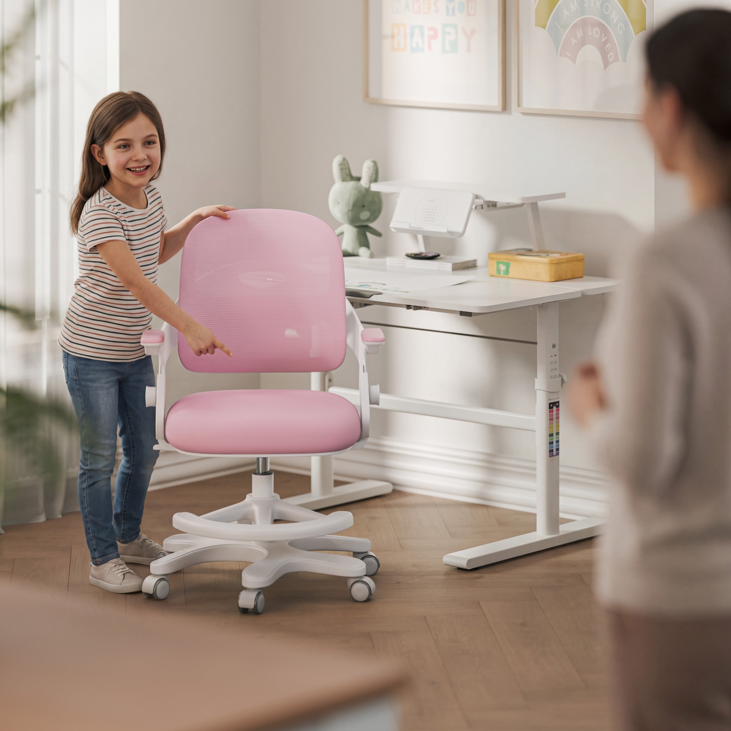 Vaikiška rašomojo stalo kėdė Mark Adler Junior 4.3 Pink