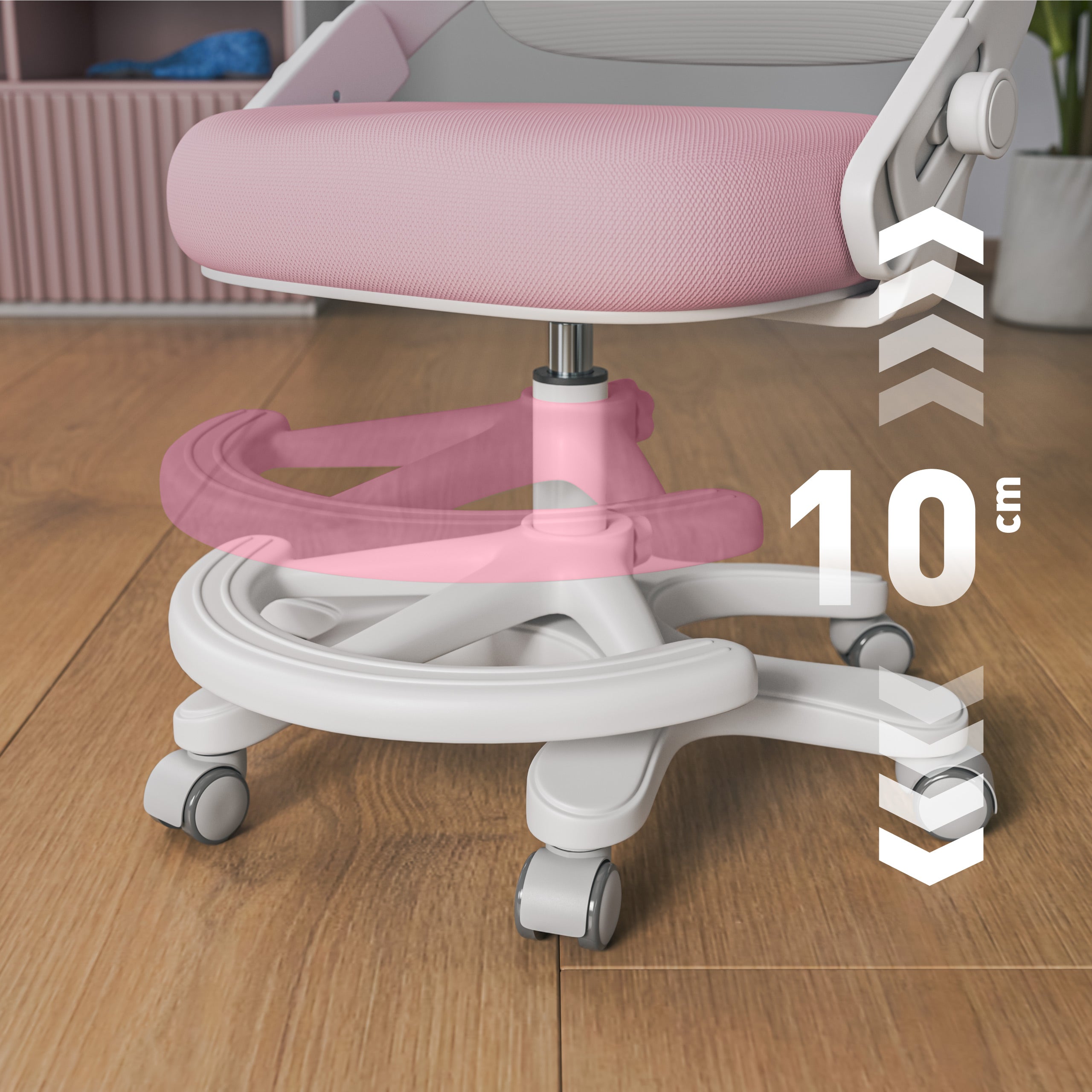 Vaikiška rašomojo stalo kėdė Mark Adler Junior 4.3 Pink-grey
