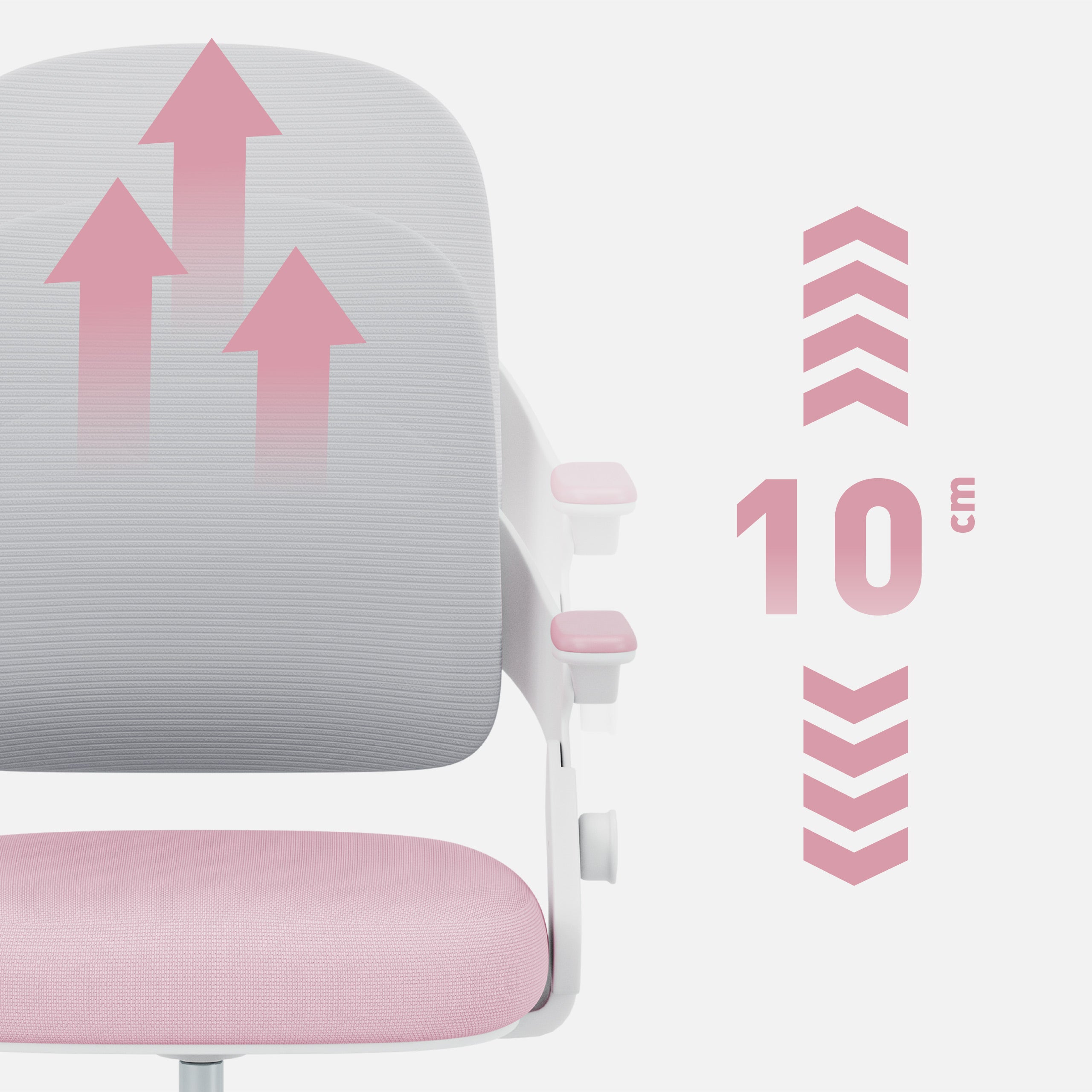 Vaikiška rašomojo stalo kėdė Mark Adler Junior 4.3 Pink-grey