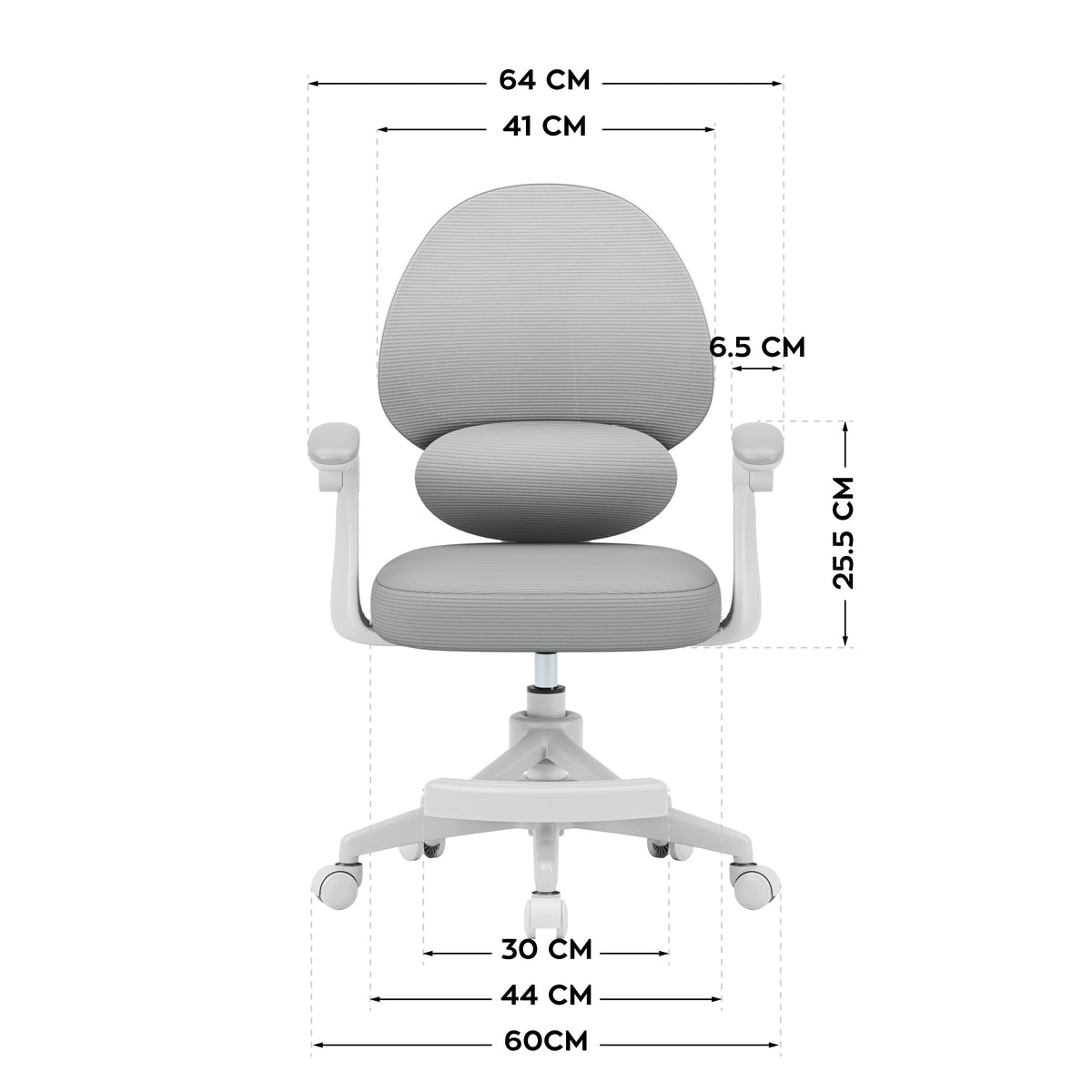 "Mark Adler Junior 4.5 Grey" vaikiška rašomoji kėdė