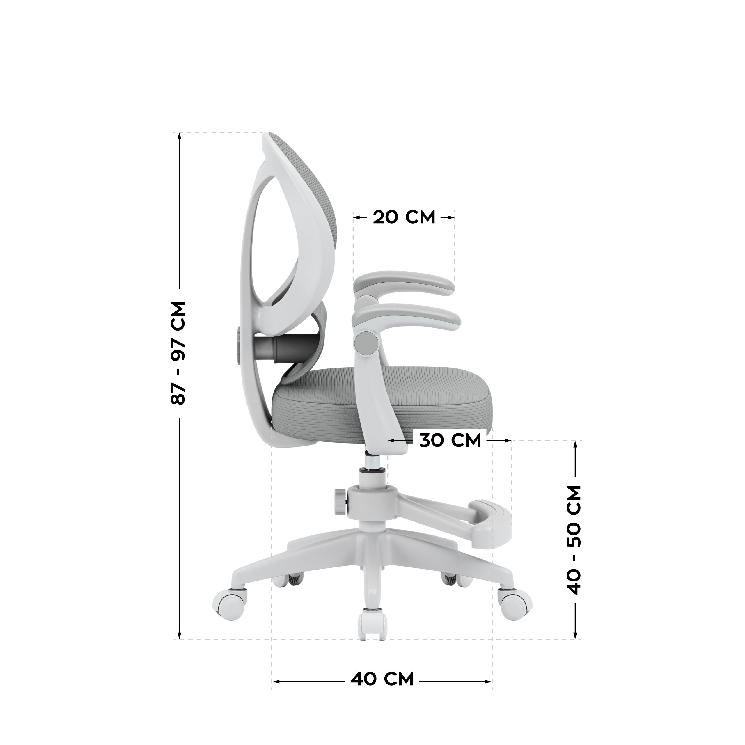 "Mark Adler Junior 4.5 Grey" vaikiška rašomoji kėdė