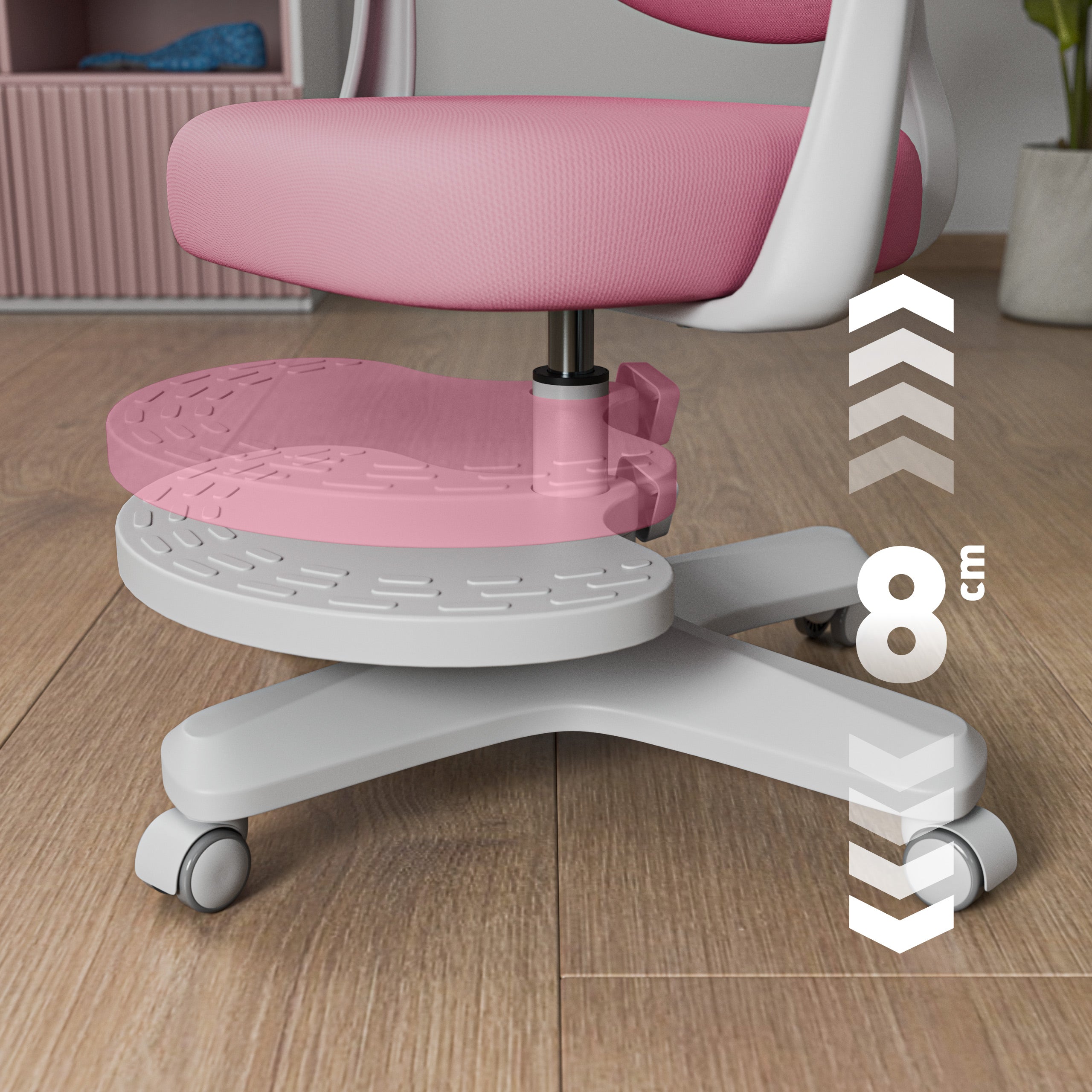 "Mark Adler Junior 4.6 Pink" ergonomiška vaikiška kėdutė