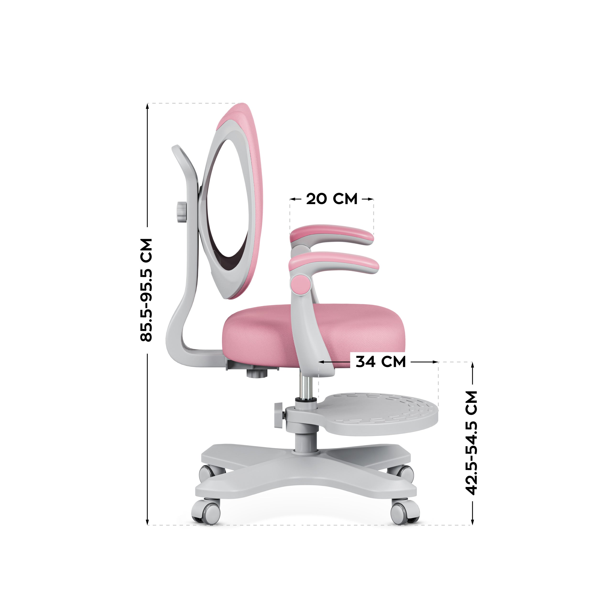 "Mark Adler Junior 4.6 Pink" ergonomiška vaikiška kėdutė