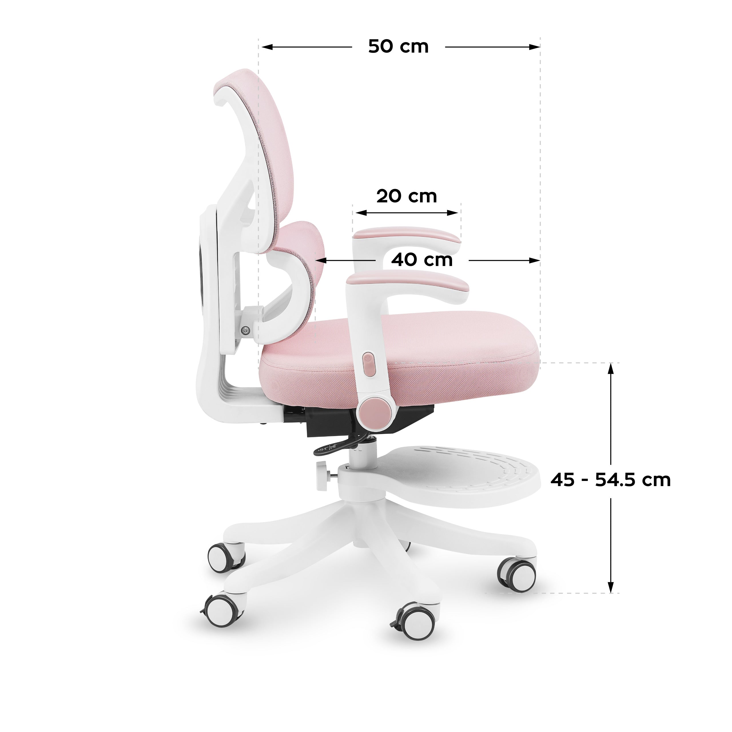"Mark Adler Junior 5.3" rožinė sukamoji kėdė vaikams