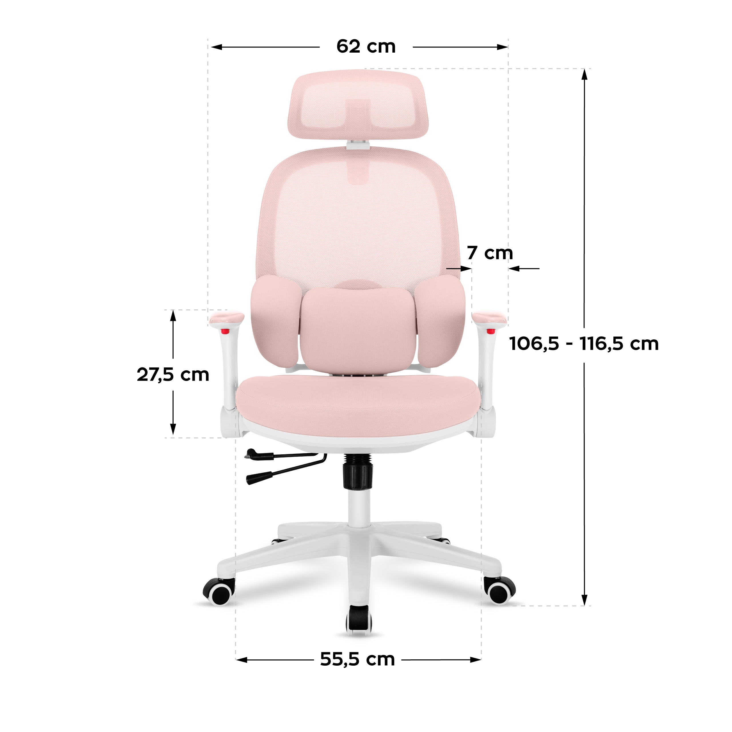 "Mark Adler Junior 6.3 Pink" ergonominė vaikiška kėdutė