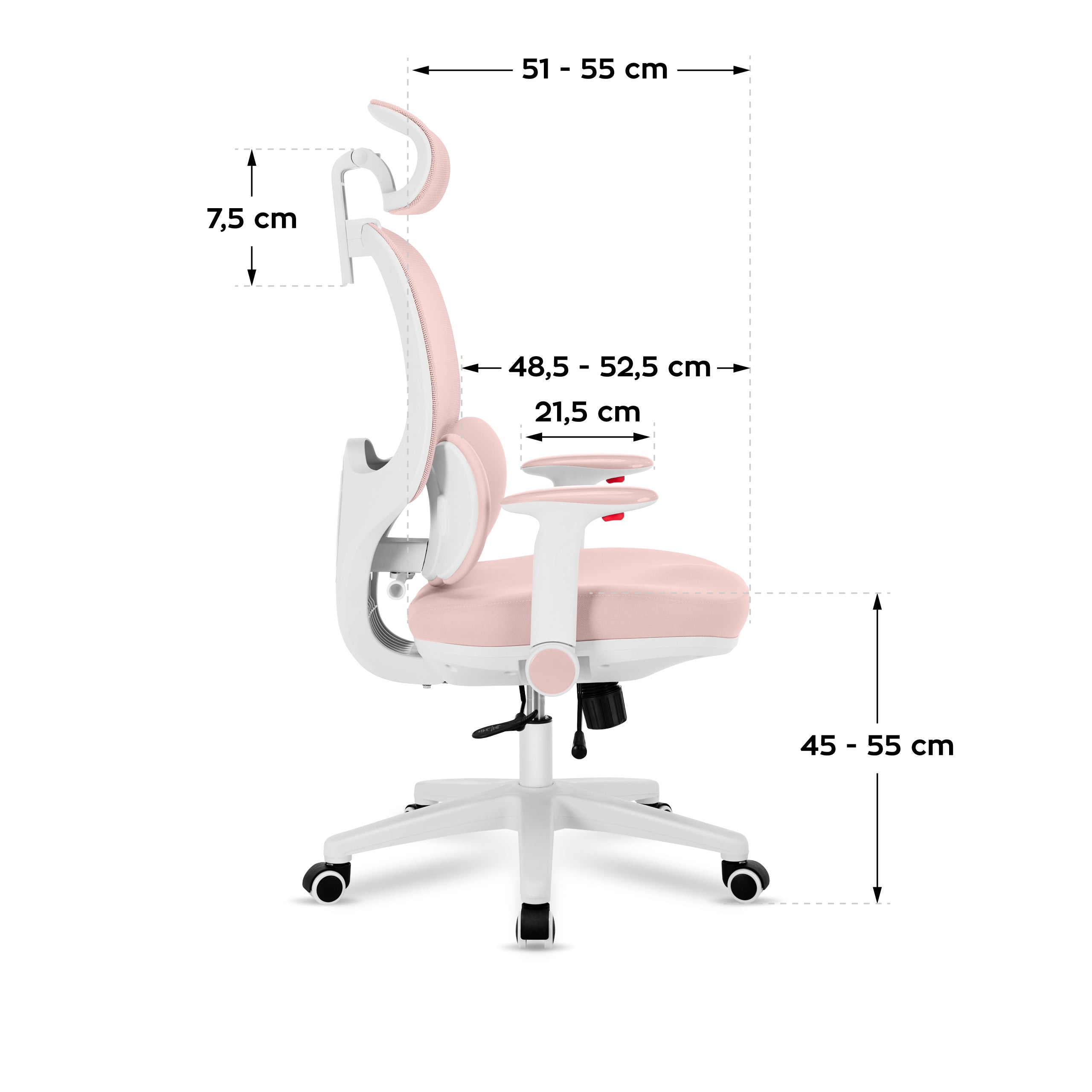 "Mark Adler Junior 6.3 Pink" ergonominė vaikiška kėdutė