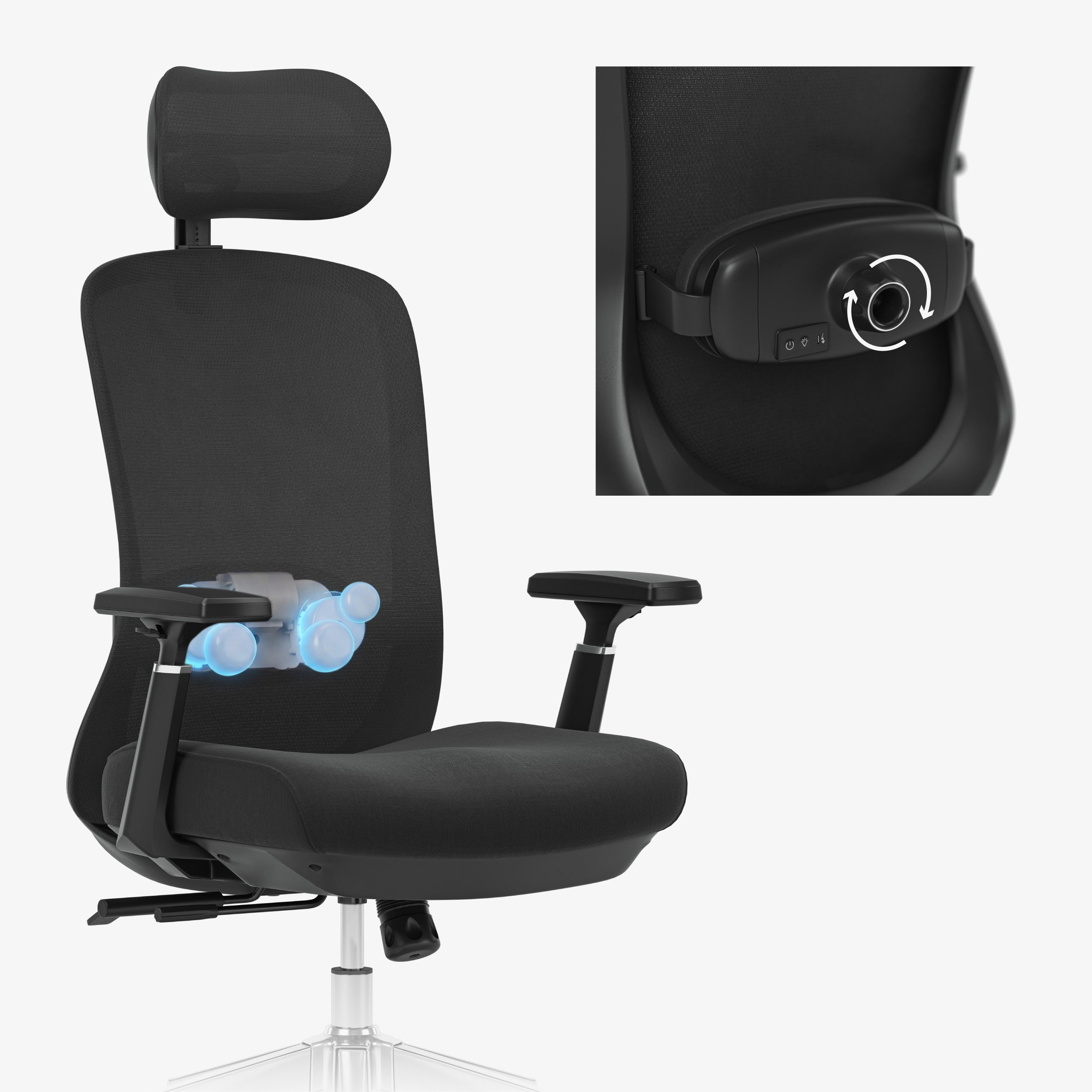 Biuro kėdė su masažo funkcija Mark Adler Leadpro 6.0 Black