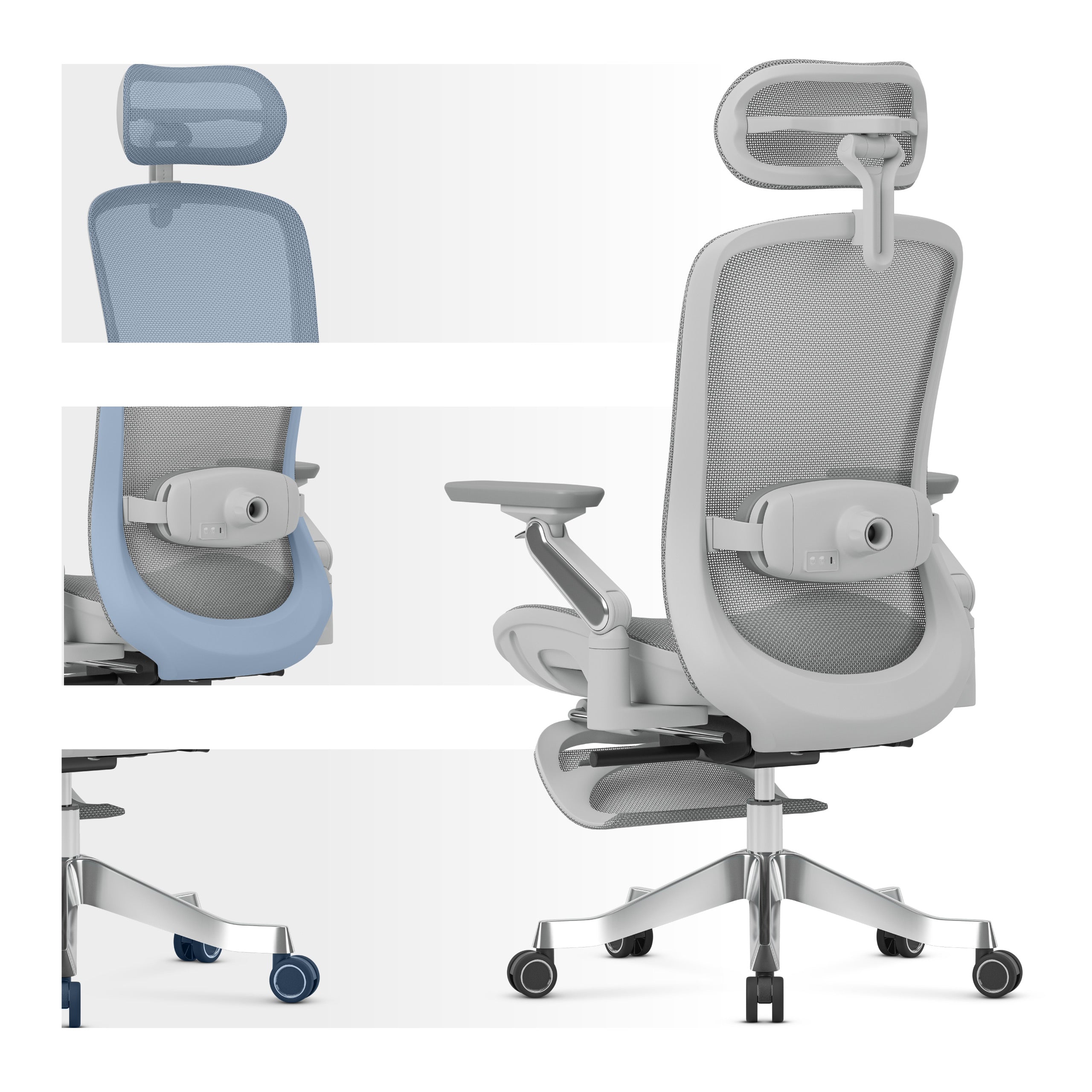 Ergonominė masažinė kėdė Mark Adler Leadpro 8.7 Grey