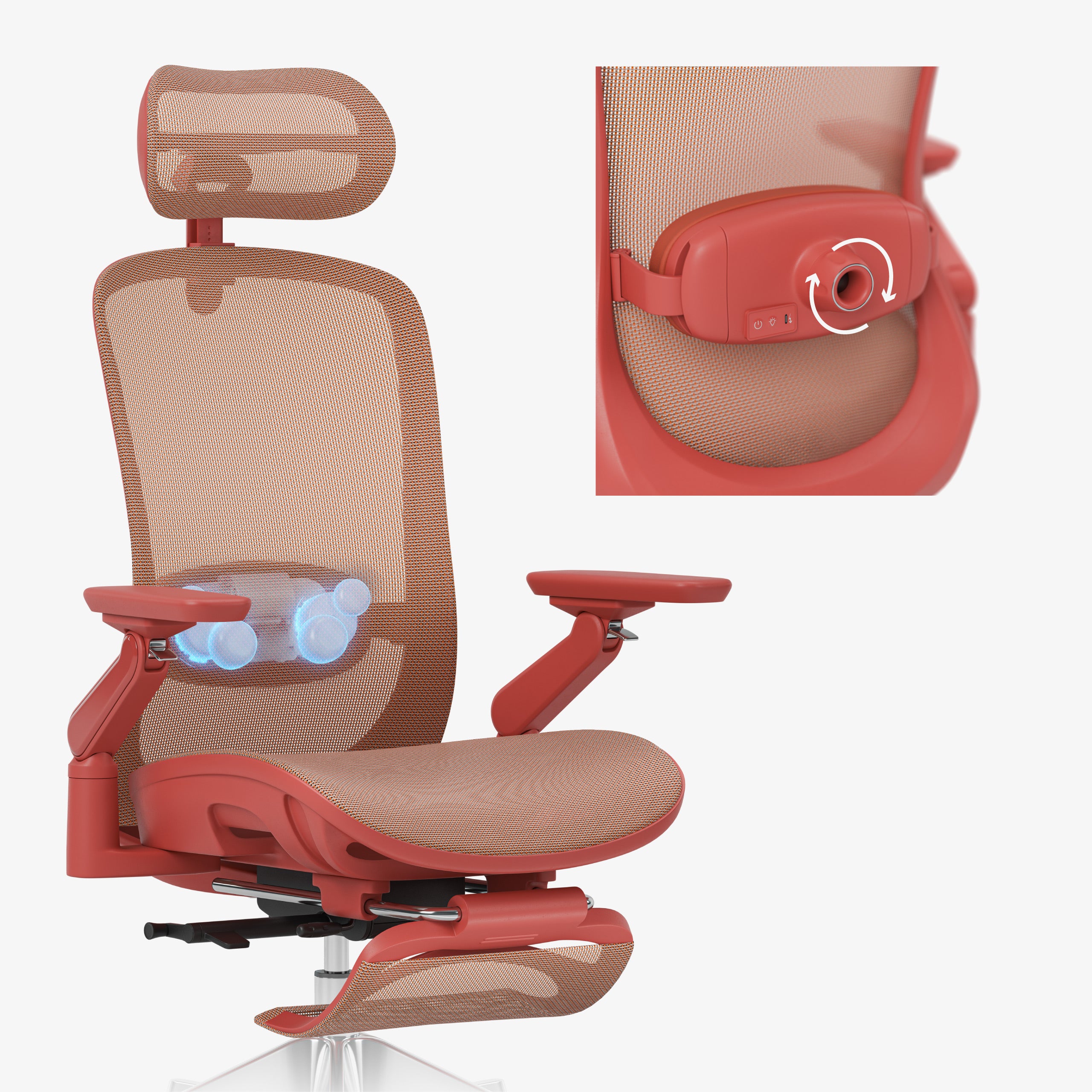 Ergonominė masažinė kėdė Mark Adler Leadpro 8.7 Red