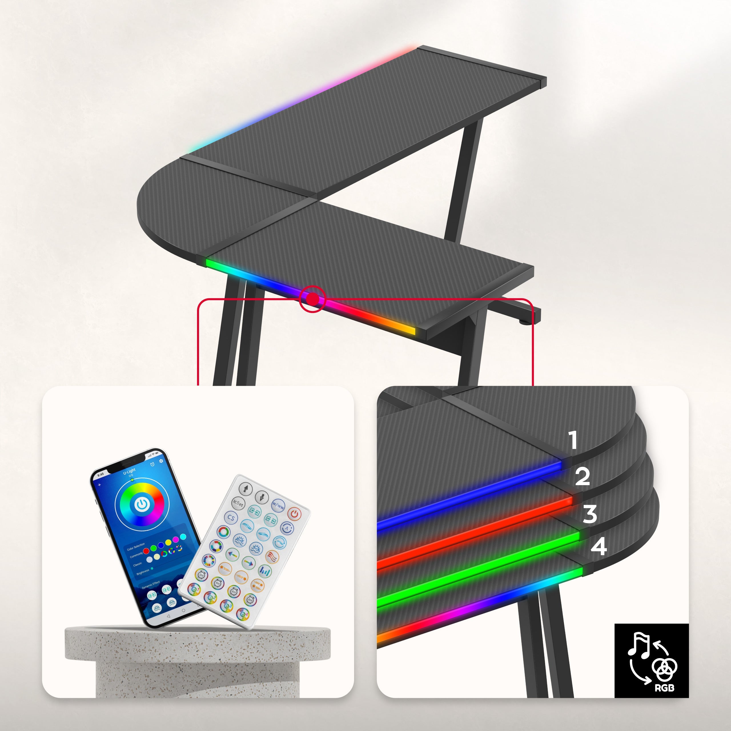 RGB LED apšvietimas