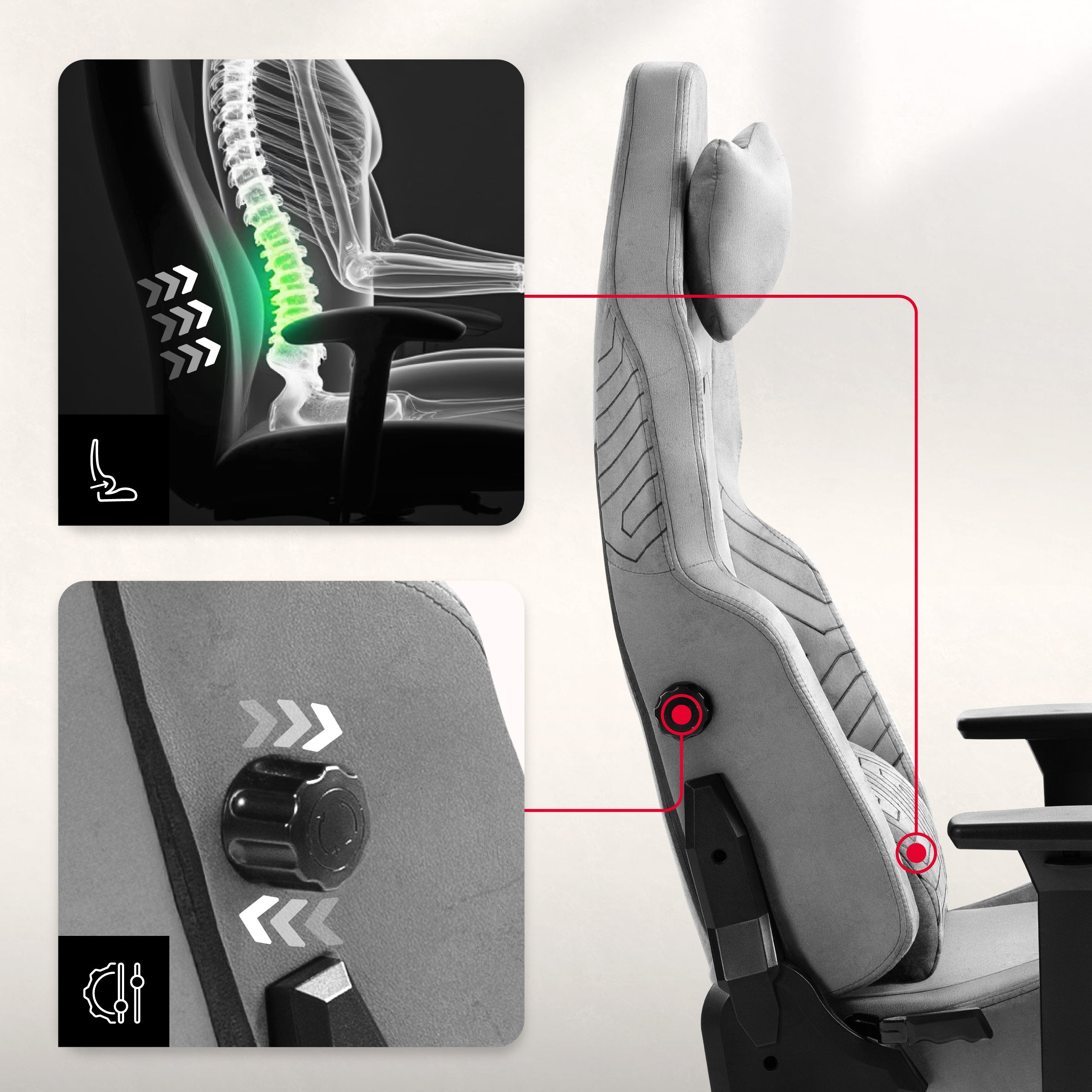 "BackBalance System" - apatinės nugaros dalies atrama
