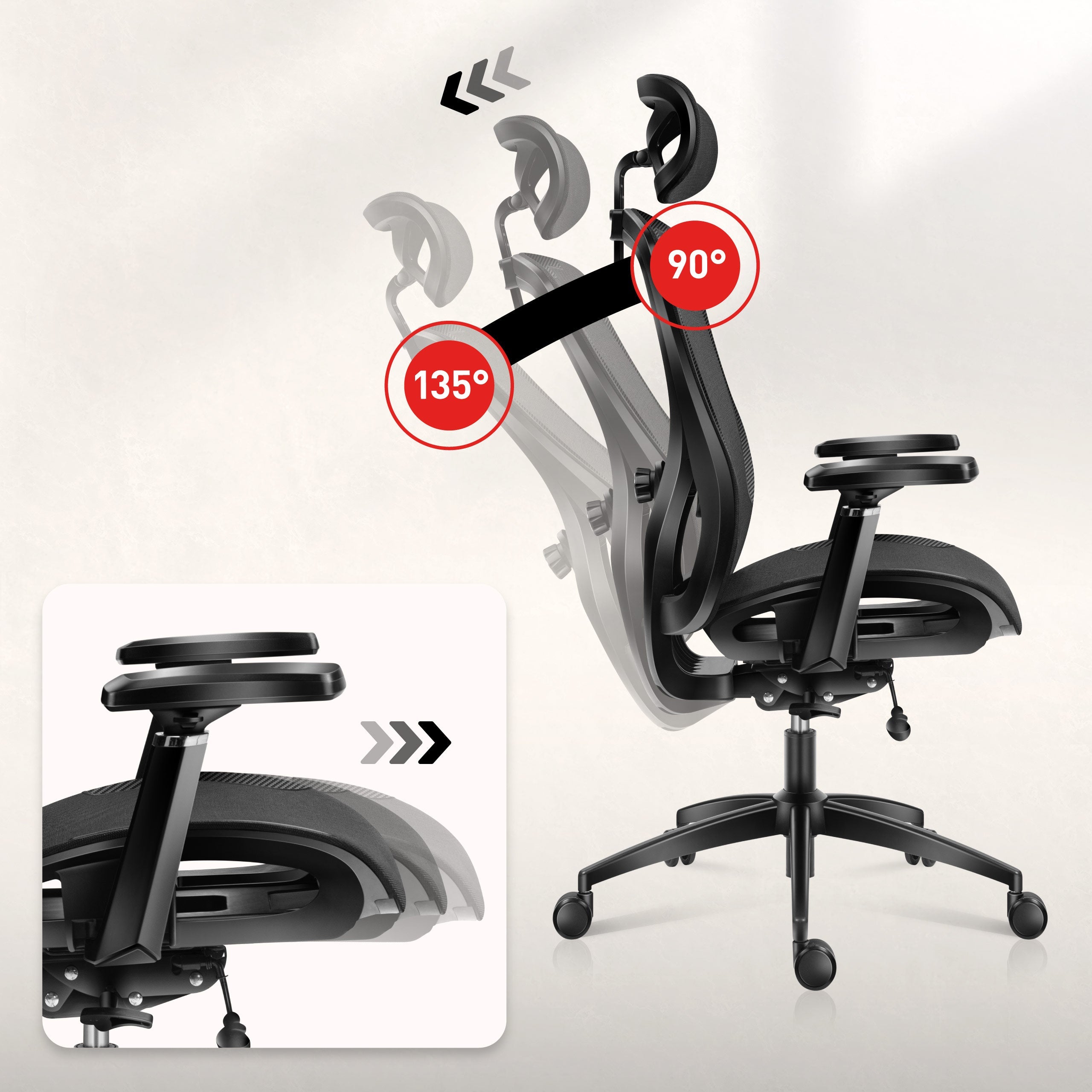 "Slide" technologija ir "SeatRest" funkcija