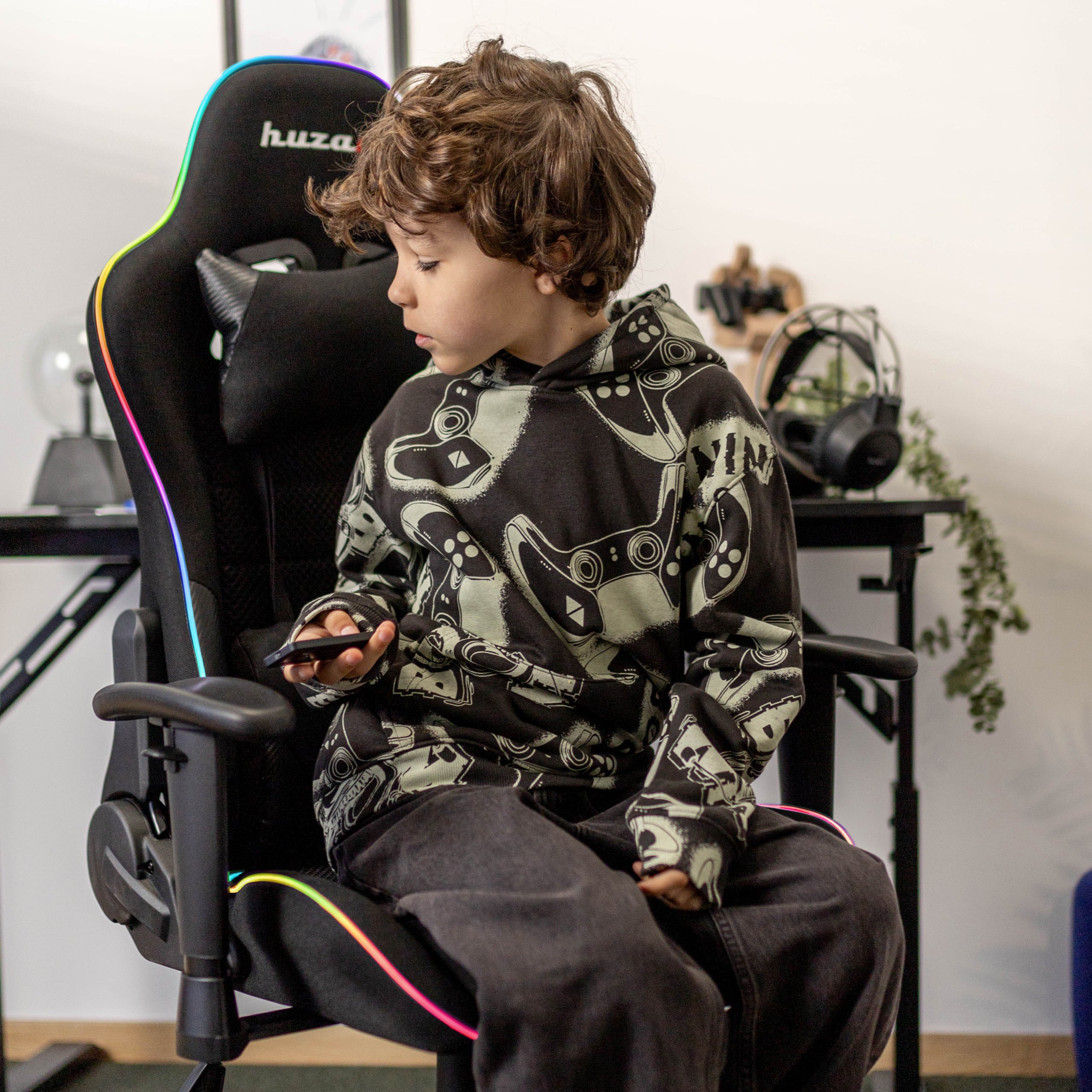 Huzaro Ranger 6.0 RGB tinklelio Žaidimų kėdė vaikui