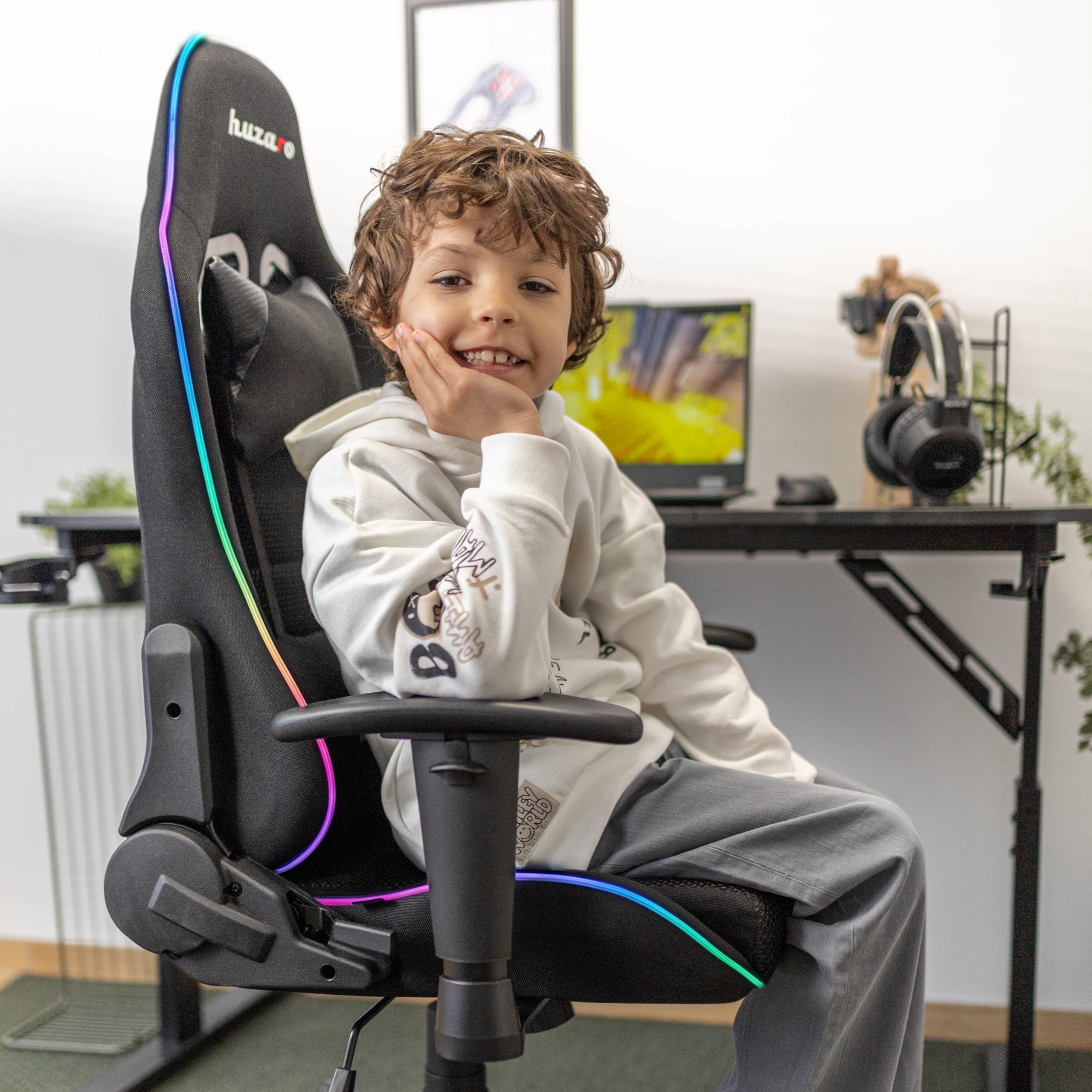 Huzaro Ranger 6.0 RGB tinklelio Žaidimų kėdė vaikui