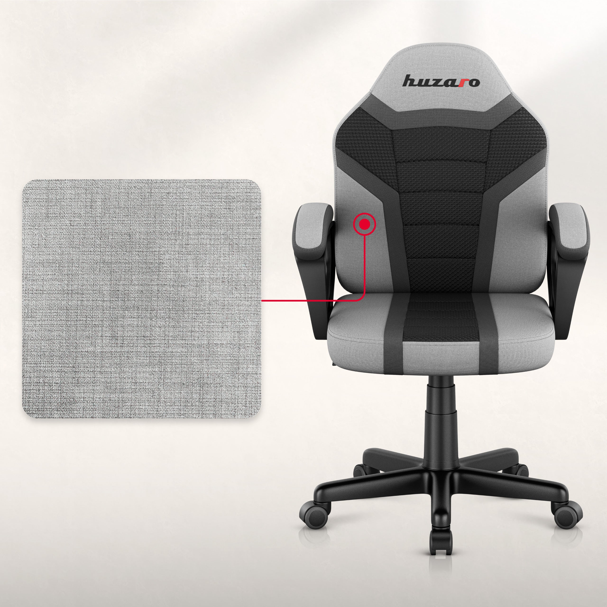 Huzaro Ranger 1.0 Grey Mesh Žaidimų kėdė vaikui