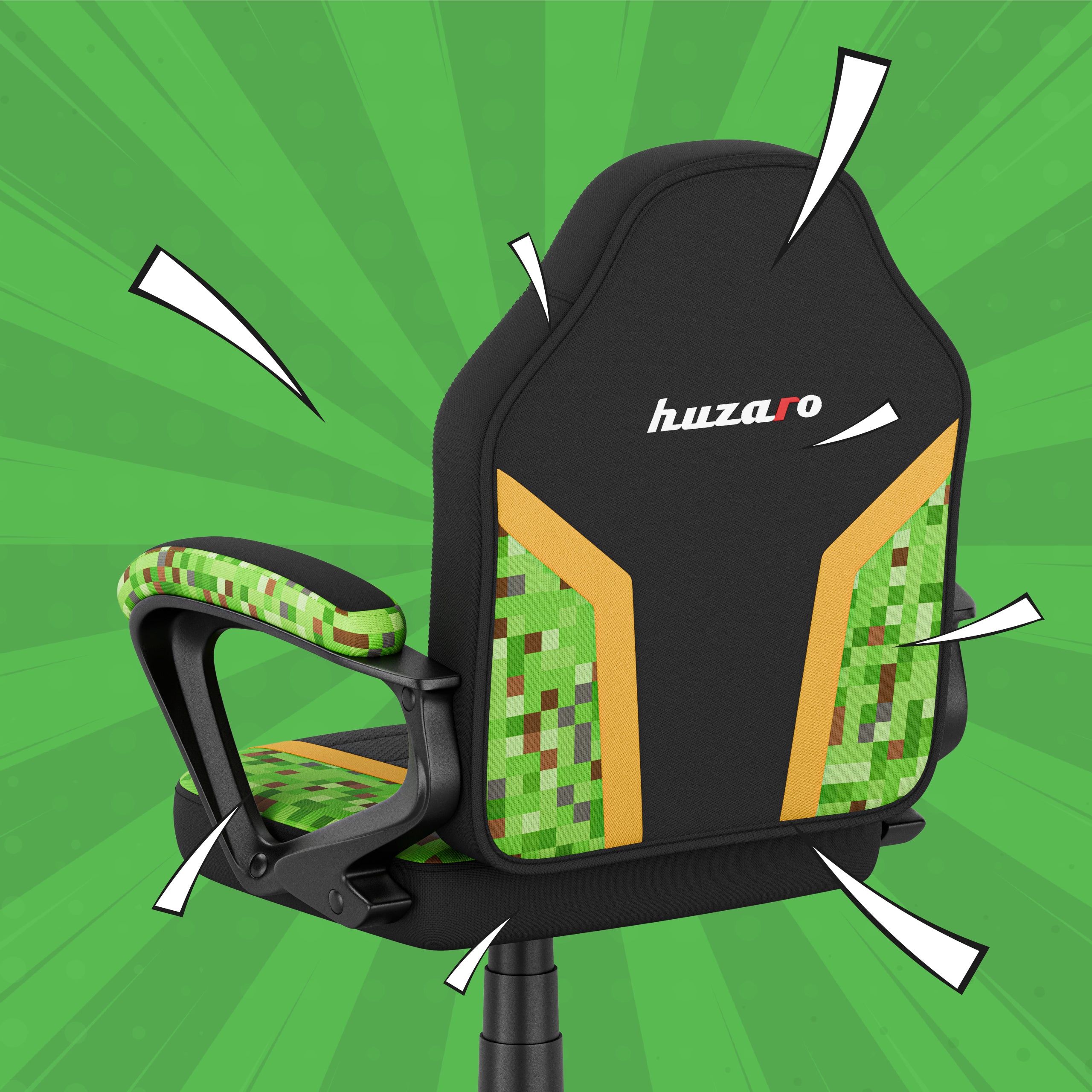 Huzaro Ranger 1.0 Pixel Mesh Žaidimų kėdė vaikui