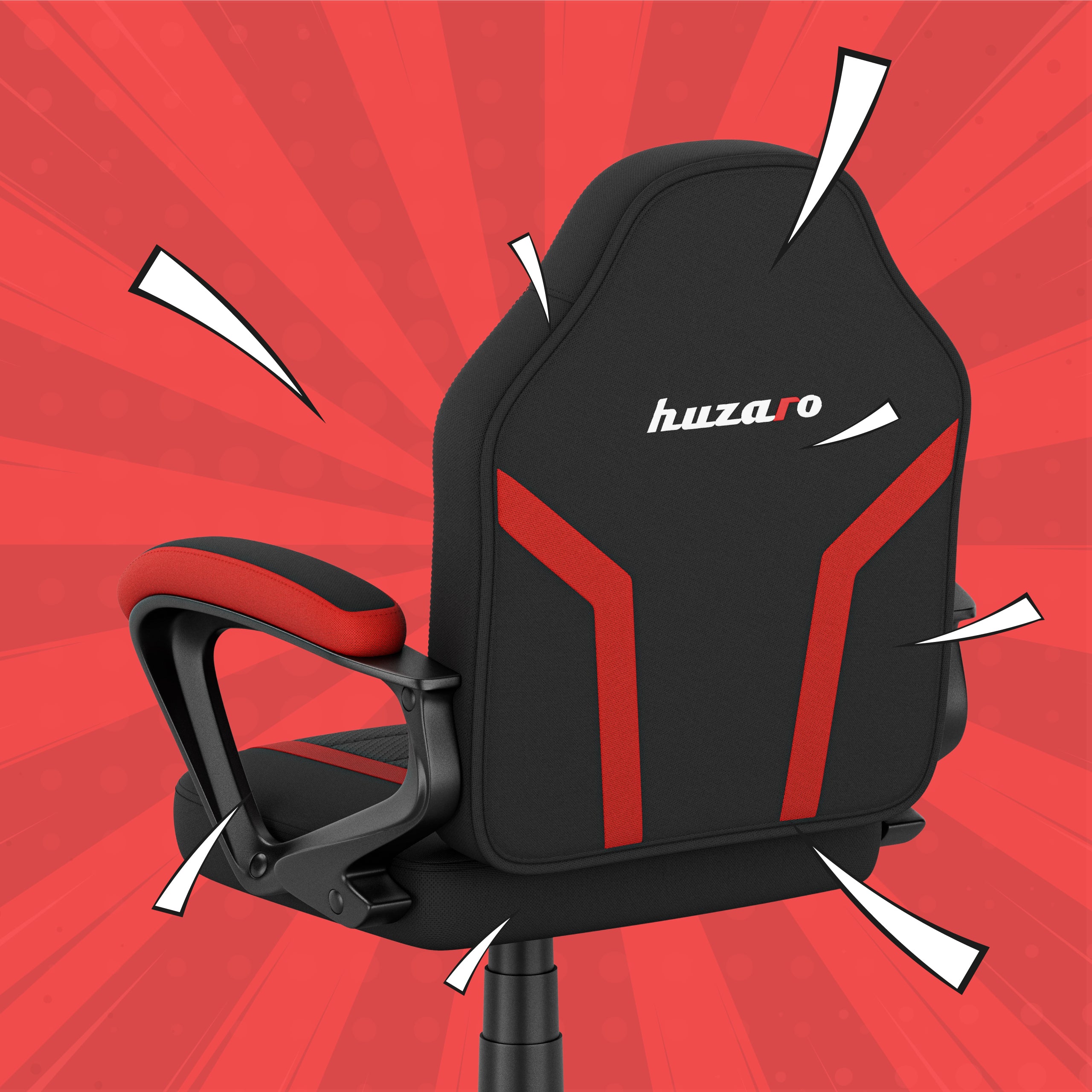 Huzaro Ranger 1.0 Red Mesh Žaidimų kėdė vaikui