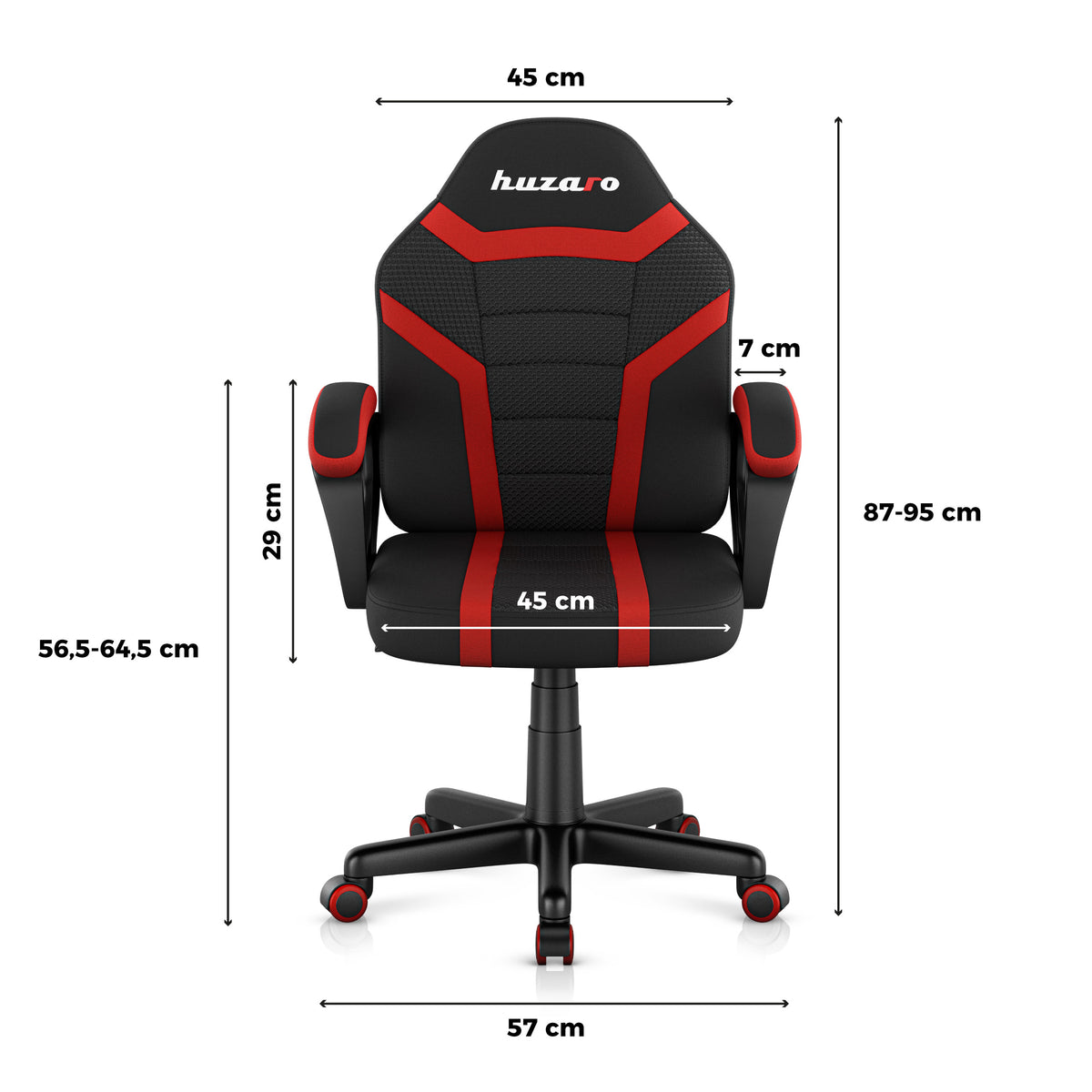 Huzaro Ranger 1.0 Red Mesh Žaidimų kėdė vaikui