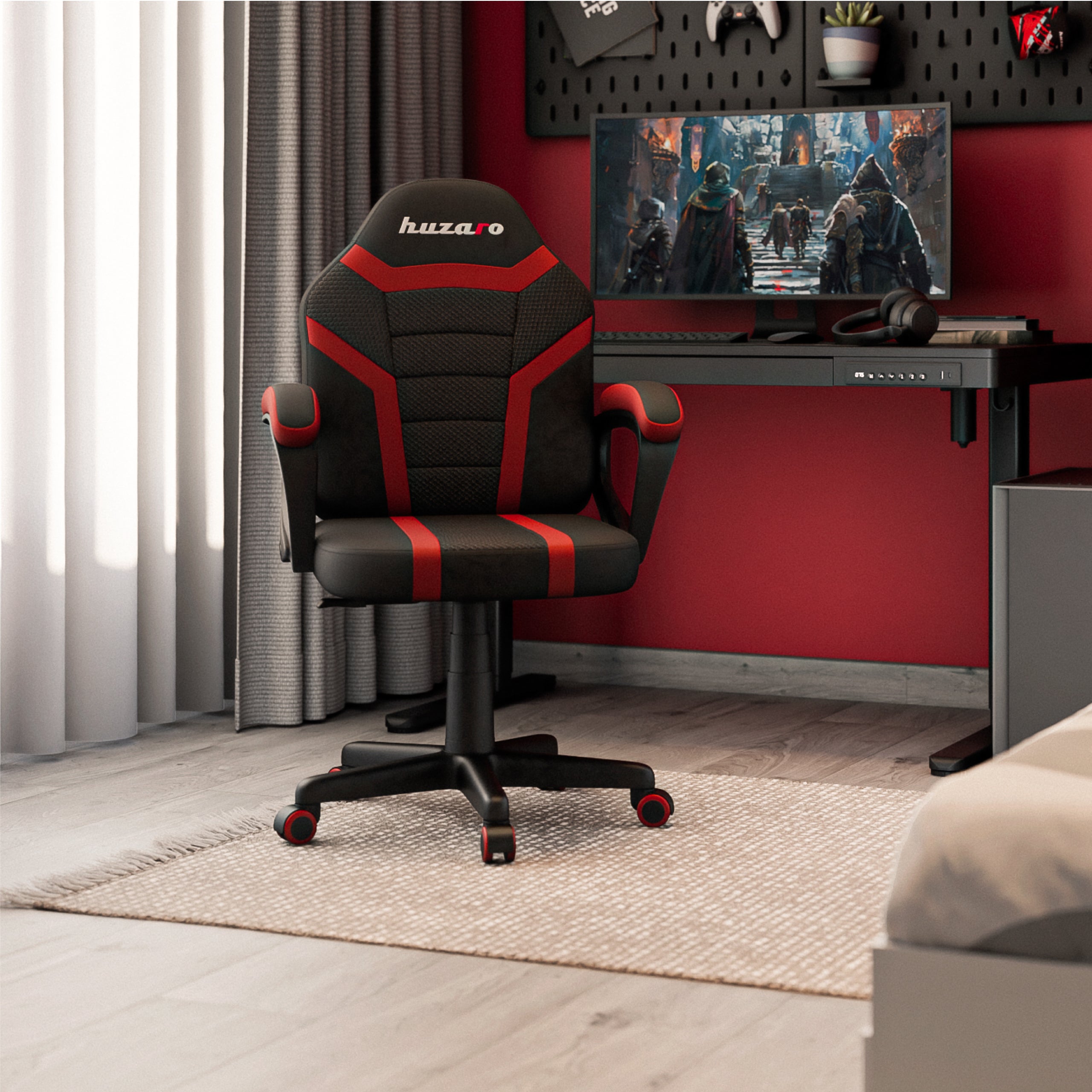 Huzaro Ranger 1.0 Red Mesh Žaidimų kėdė vaikui