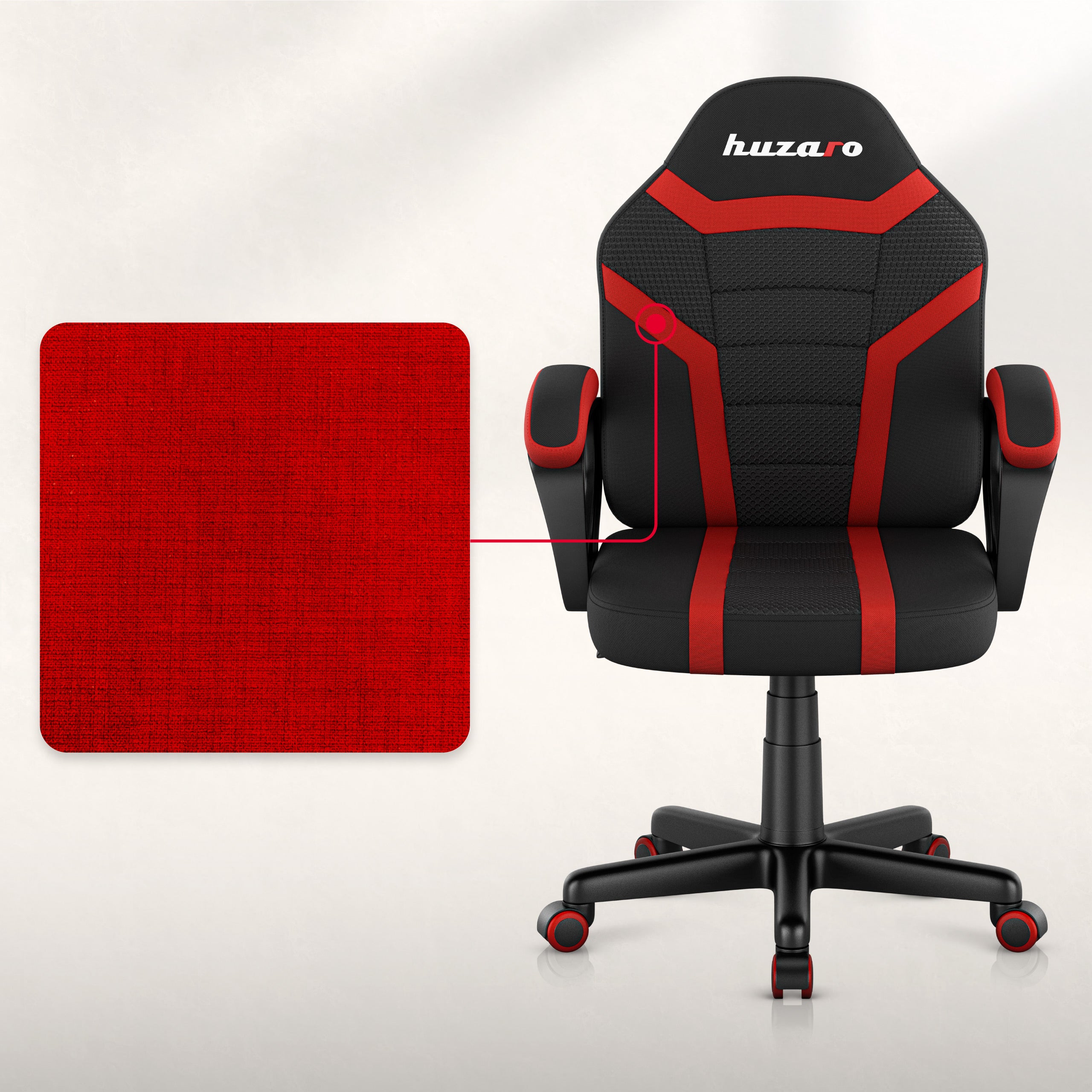 Huzaro Ranger 1.0 Red Mesh Žaidimų kėdė vaikui
