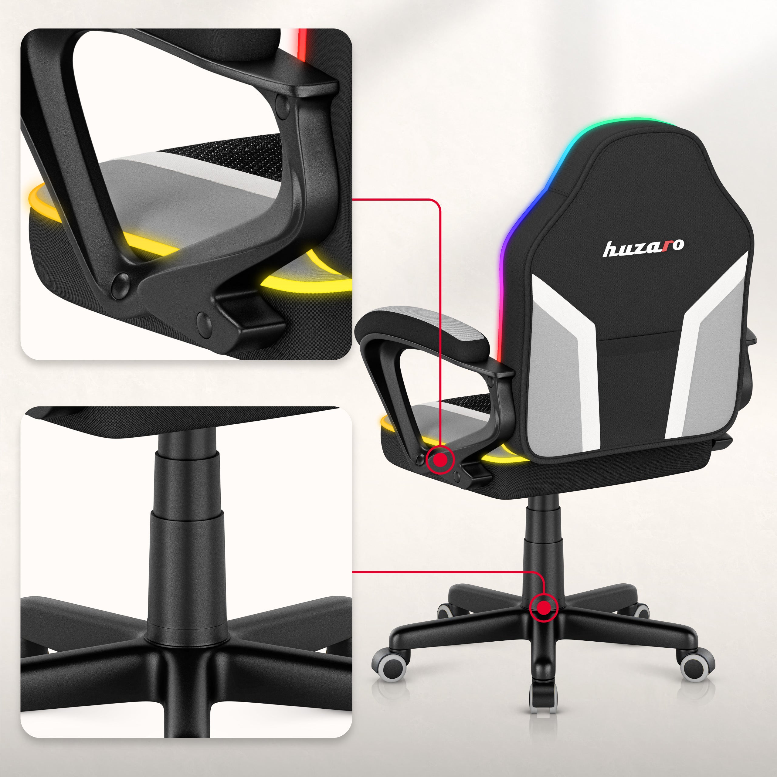 Huzaro Ranger 1.0 RGB Žaidimų kėdė vaikui
